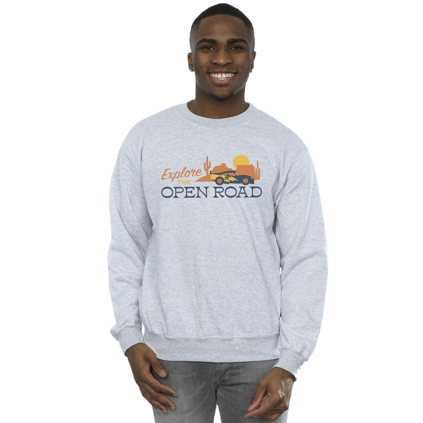 Disney Mens Cars Explore The Open Road Sweatshirt (Sports Grey) herr – bild 2