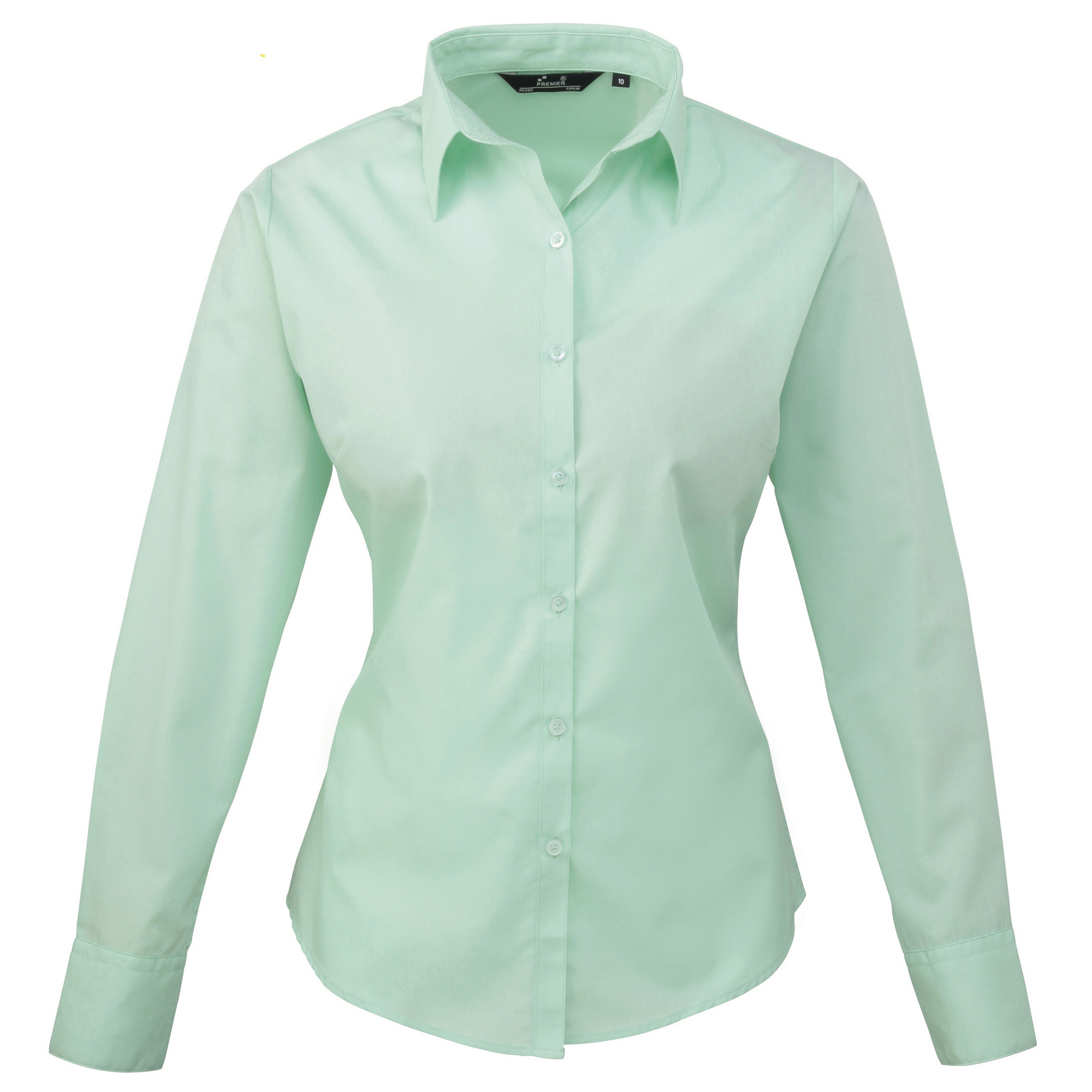 Thumbnail - Premier - Bluse für Damen Langärmlig (Wasserblau)