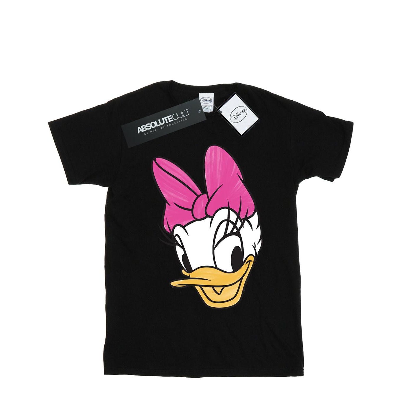 Thumbnail - Disney - "Daisy Duck Head Painted" T-Shirt für Damen (Schwarz)