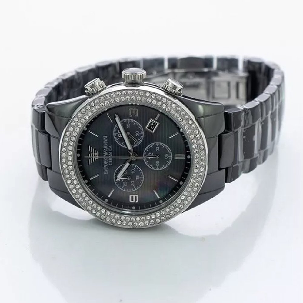 Emporio Armani AR1455 Ceramica Kristallklocka för damer – bild 2