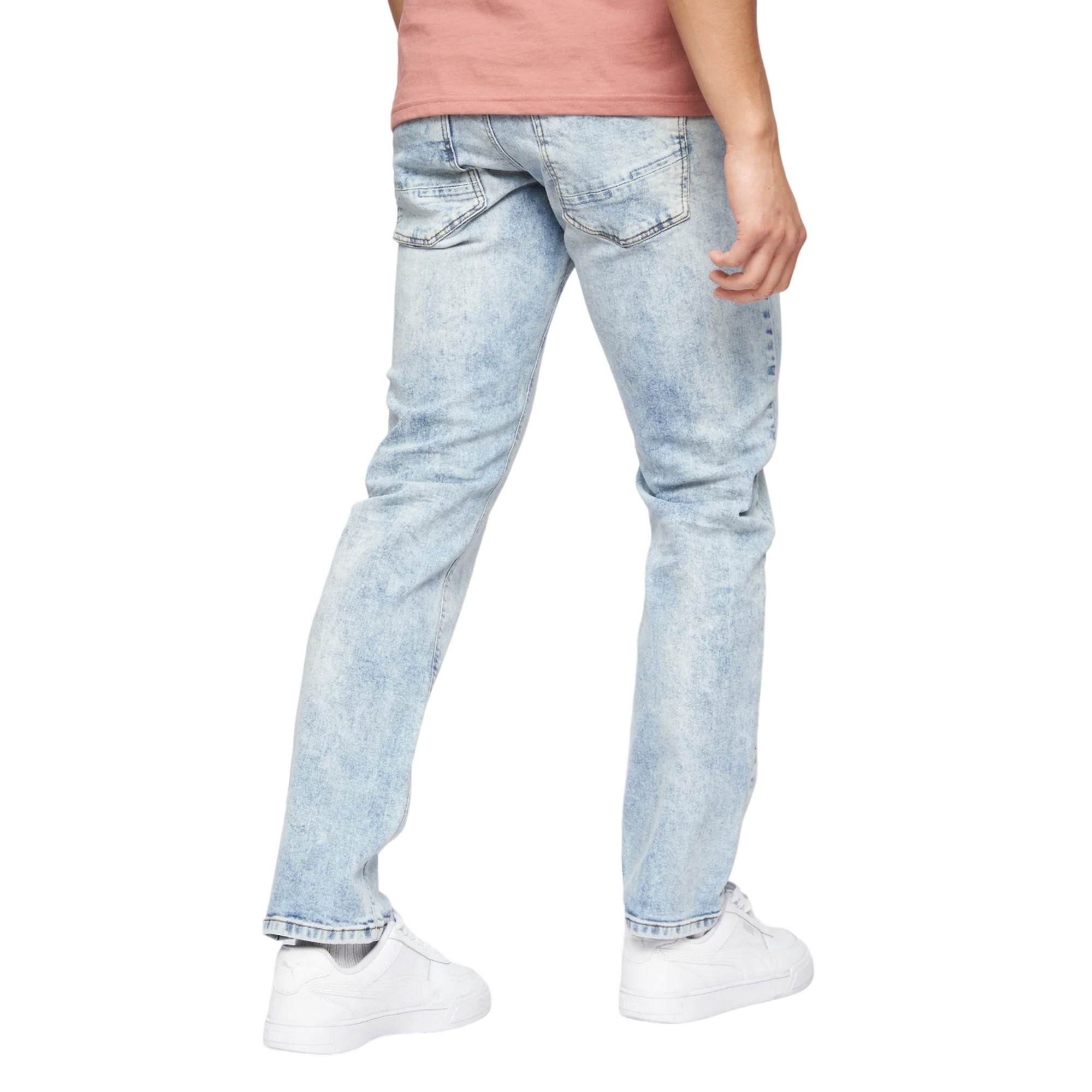 Crosshatch Mens Cadman Straight Jeans (Light Wash) herr – bild 4