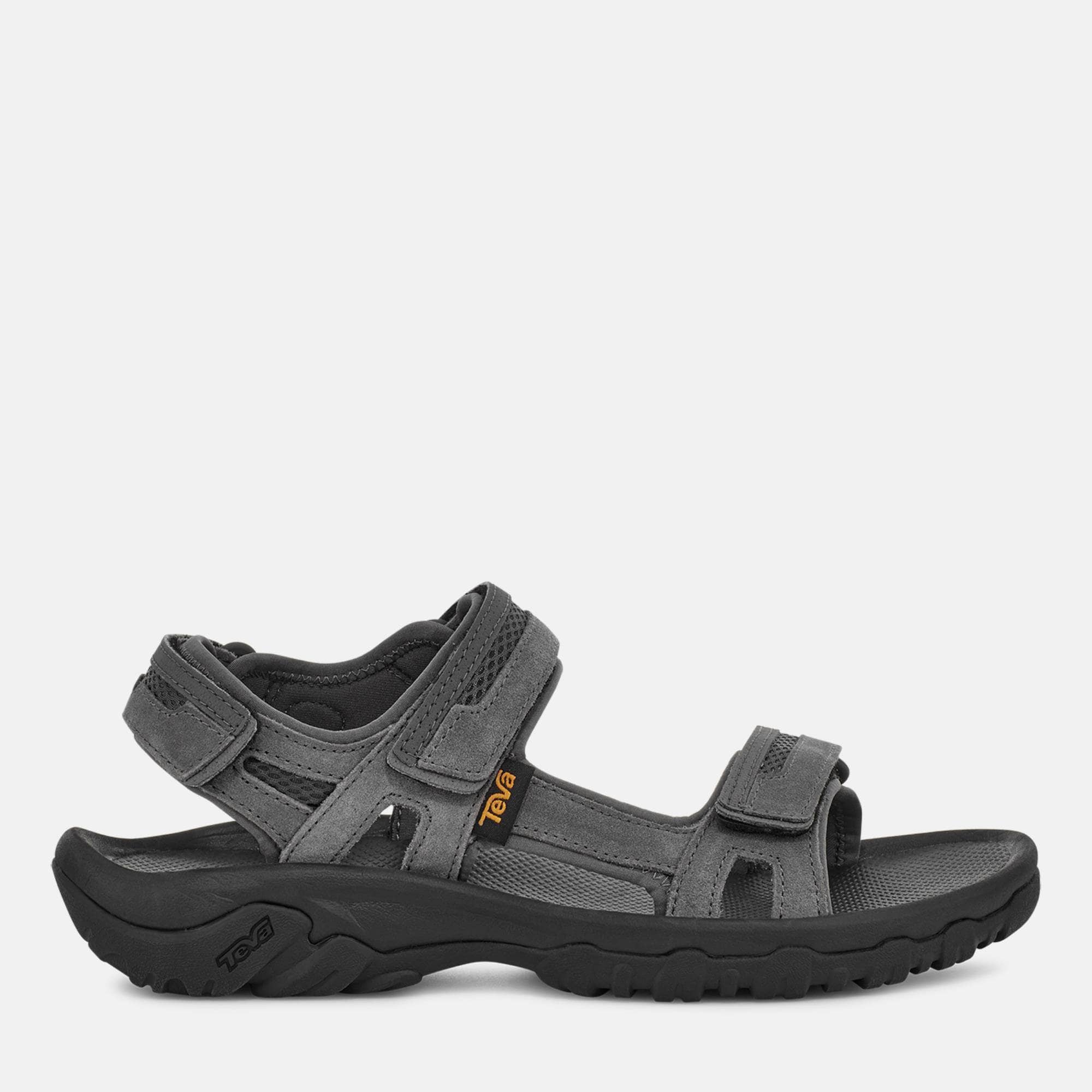 Teva Mens Hudson 1002433 Dark Gull Grey Leather - Size Uk 10