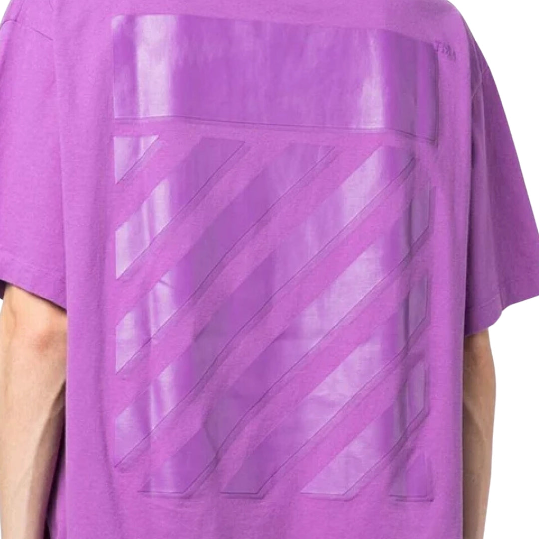 Off-White Diag Tab Lila T-shirt med överdimensionerad passform herr – bild 2