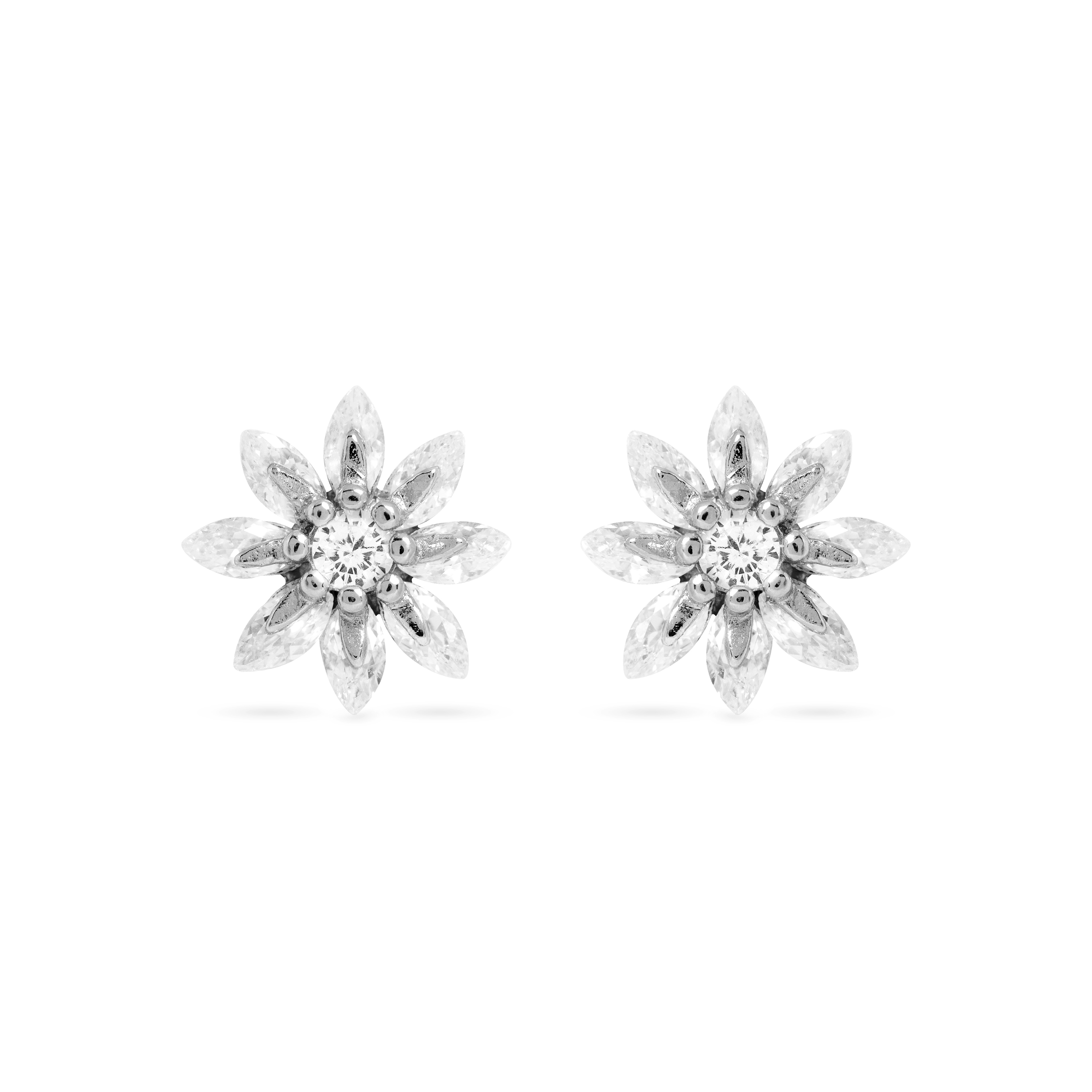 aul-örhängen i 925 sterling silver och glänsande rodiumpläterad zirkonia