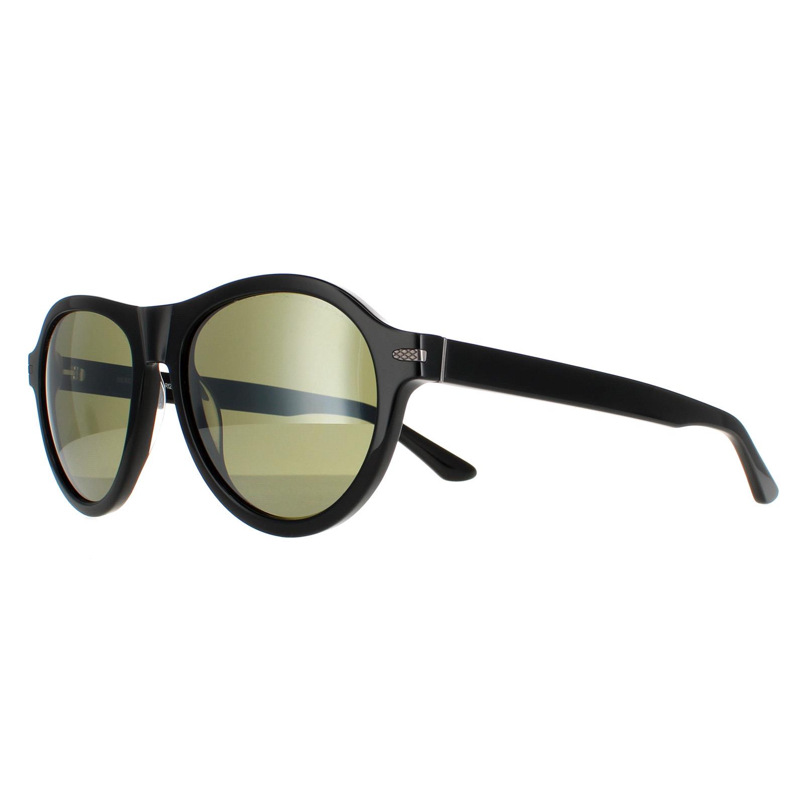 Serengeti Round Mens Matte Black Mineral Polarized Green 555nm Danby övrigt herr – bild 2