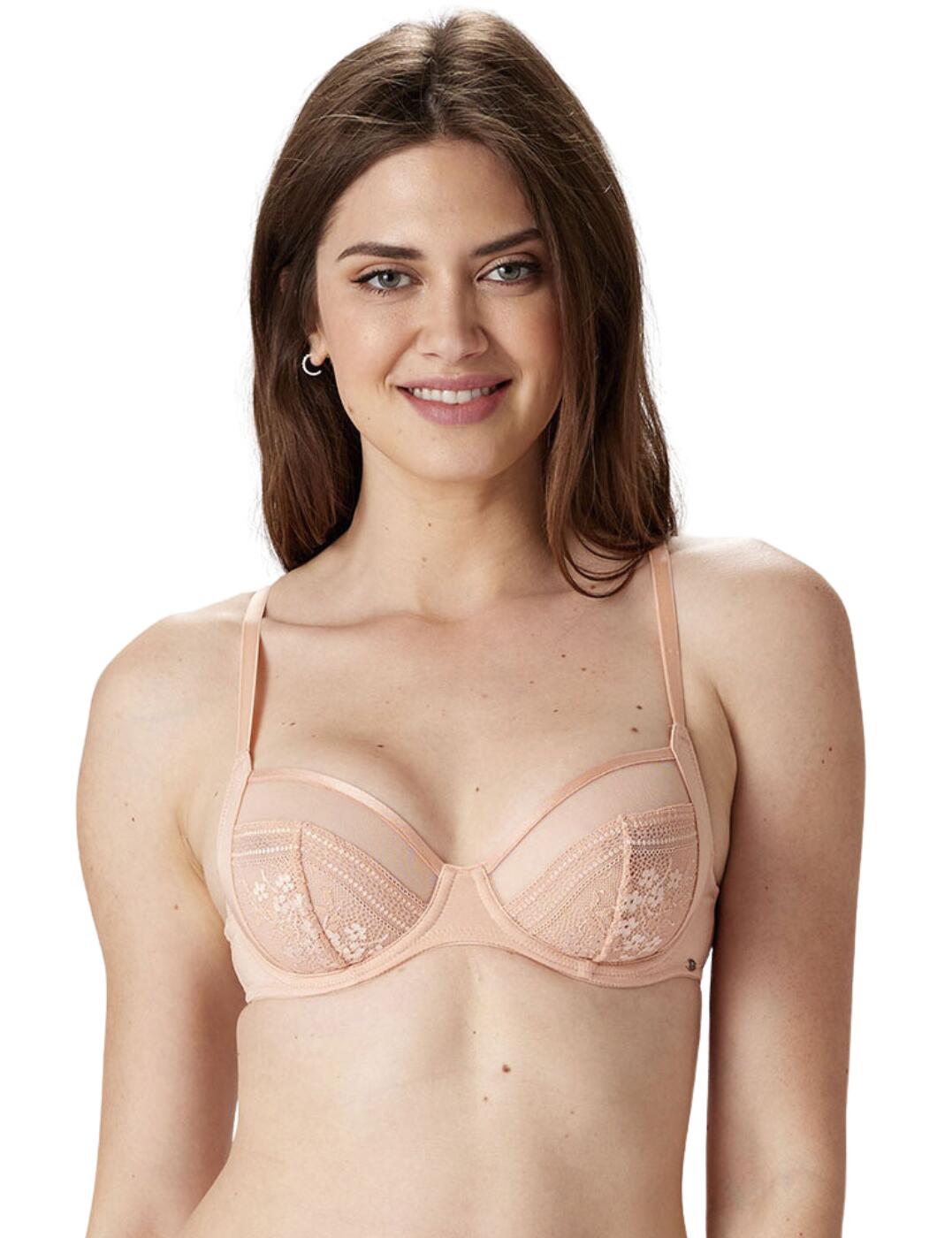Pretty Polly Womens LPAXF3 Botanical Lace Balconette Bra - Pink - Size 30F