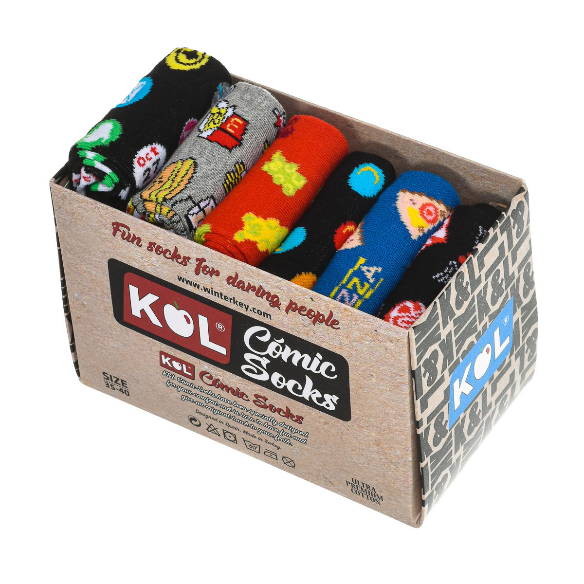 Thumbnail - Pack-6 Socken mit hohem Antidruckbündchen KL9001 Damen