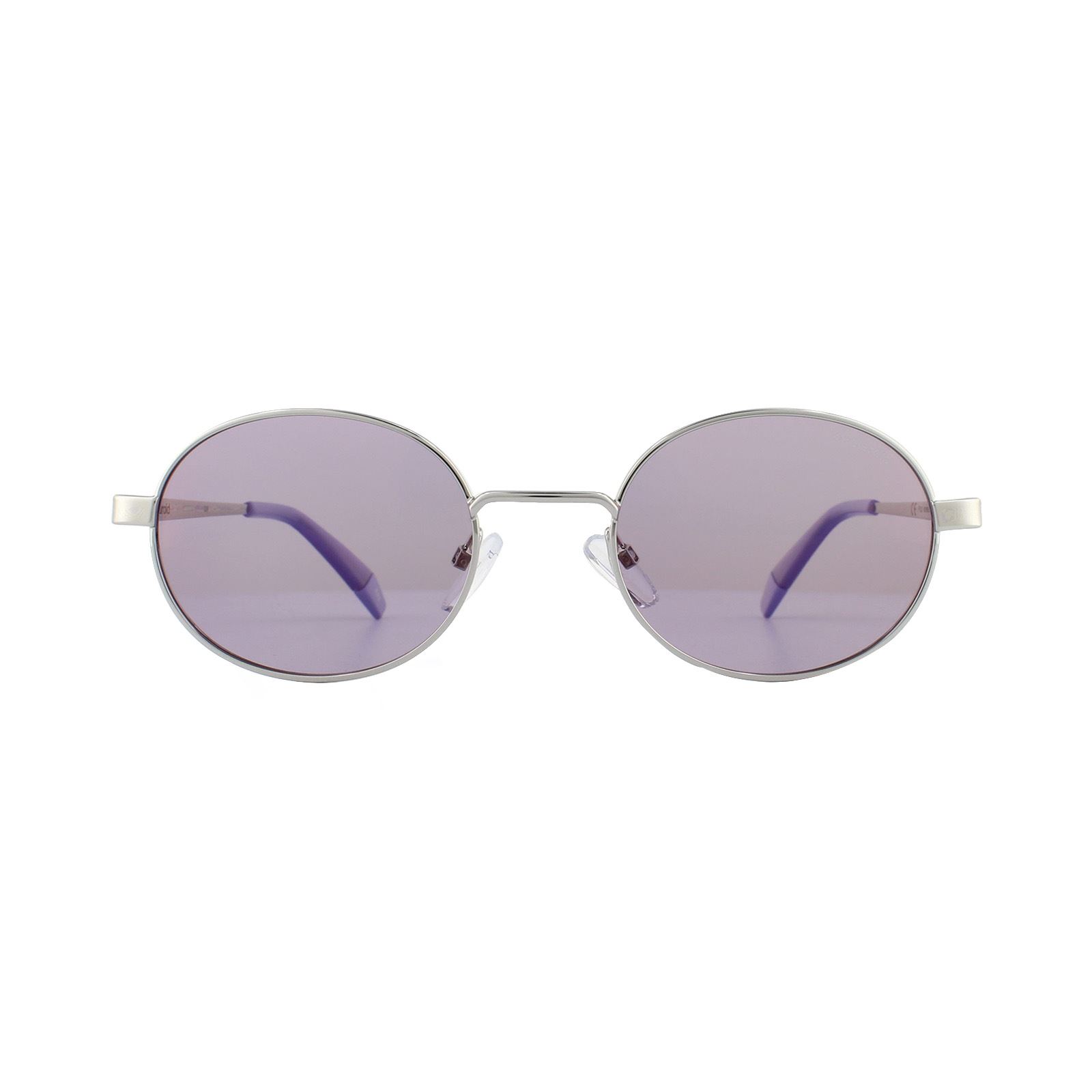 Thumbnail - Polaroid Oval Unisex lila Silber lila polarisierte Sonnenbrille
