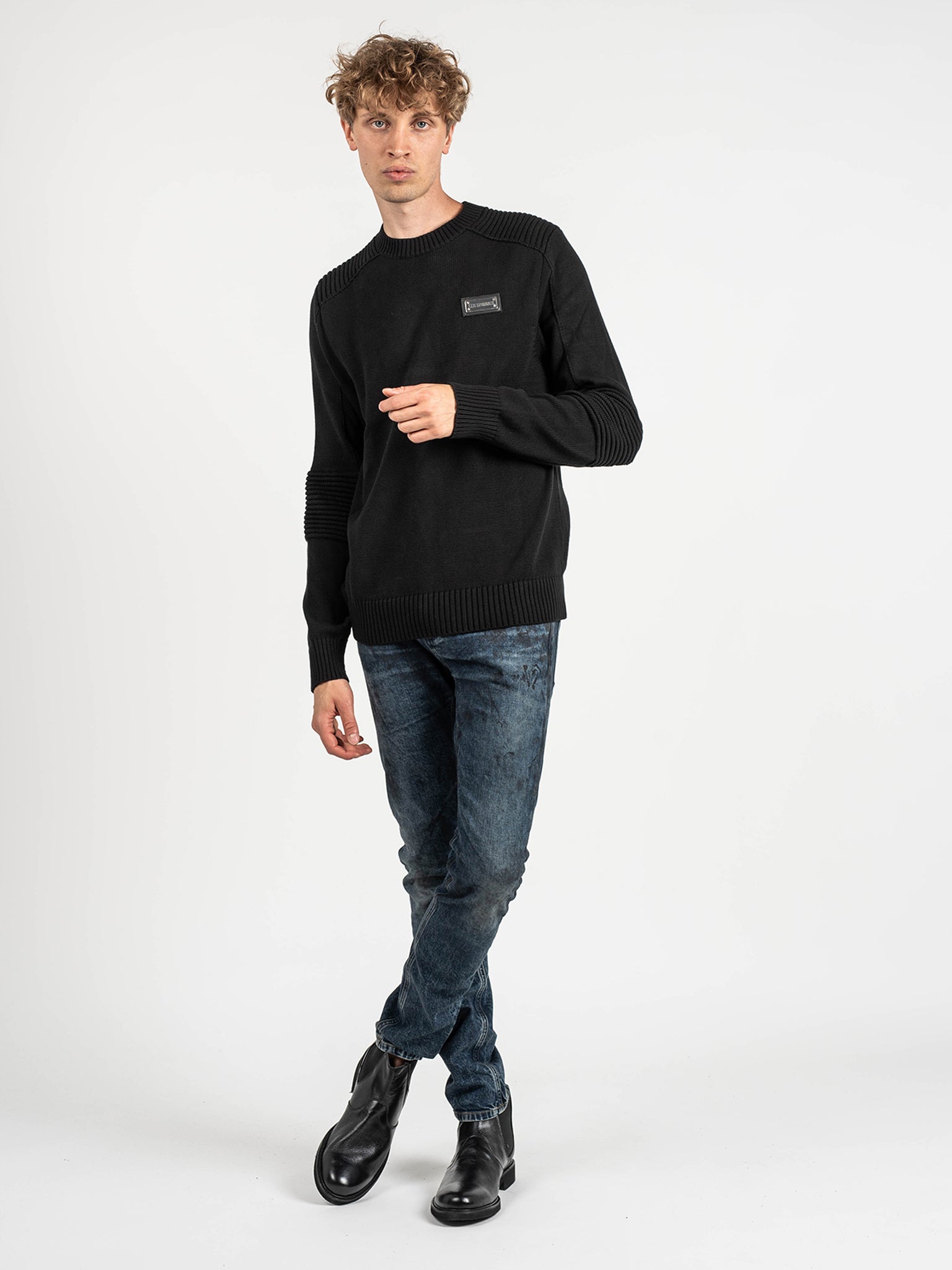 Les hommes Pullover Herr stickade tröjor – bild 2