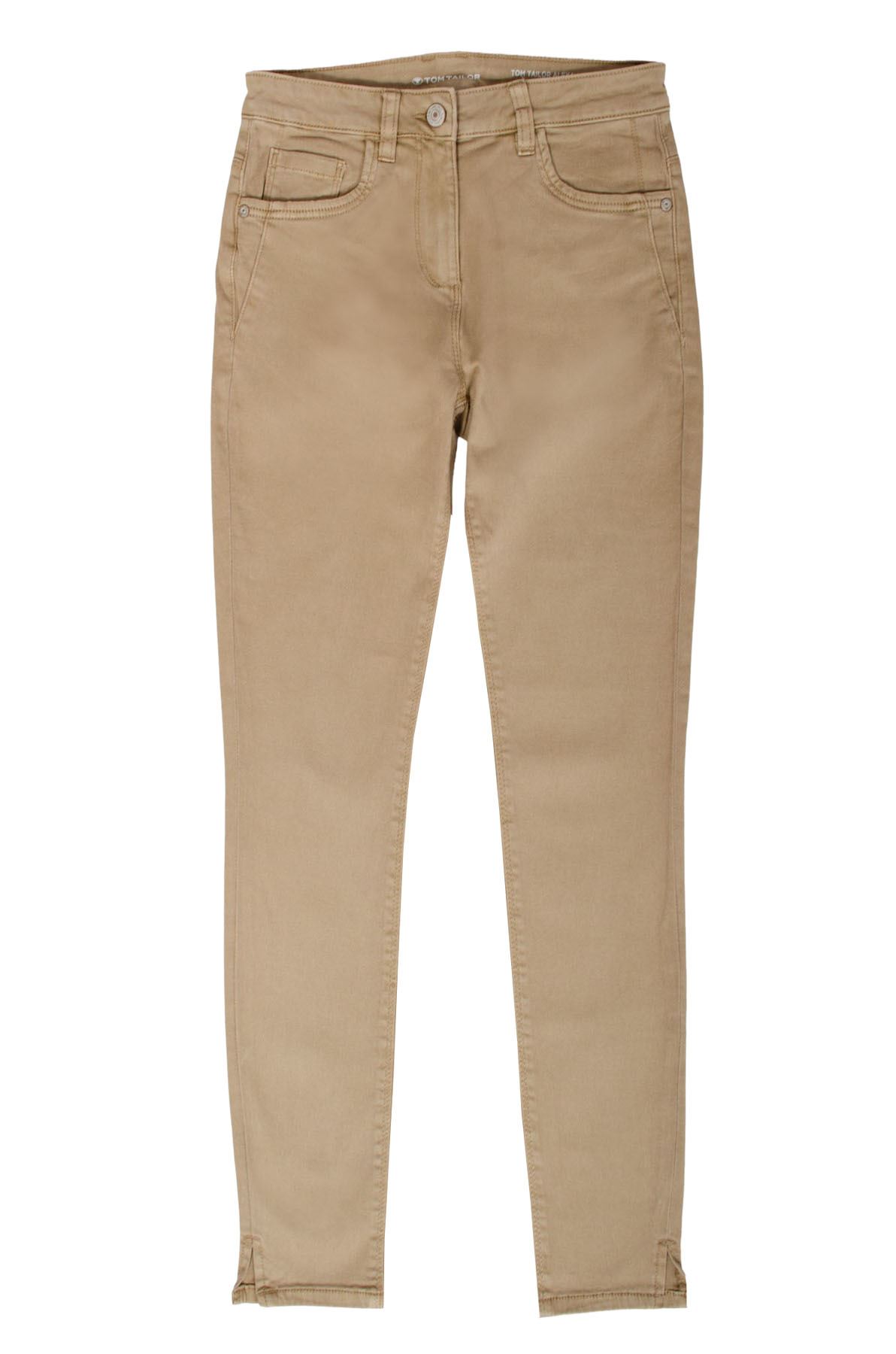 Tom Tailor Womens Nela Slim Ankle Grazer Jeans - Beige Cotton - Size 8 UK