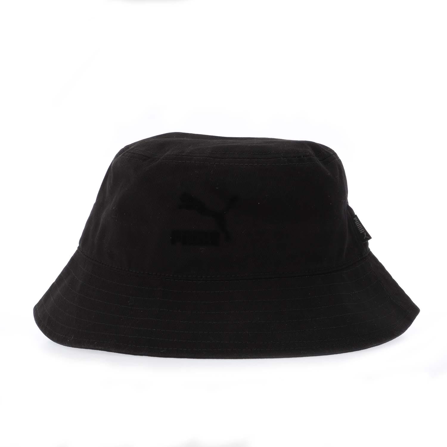 Puma Mens Accessories Prime Classic Bucket Hat in Black Cotton - Size Large