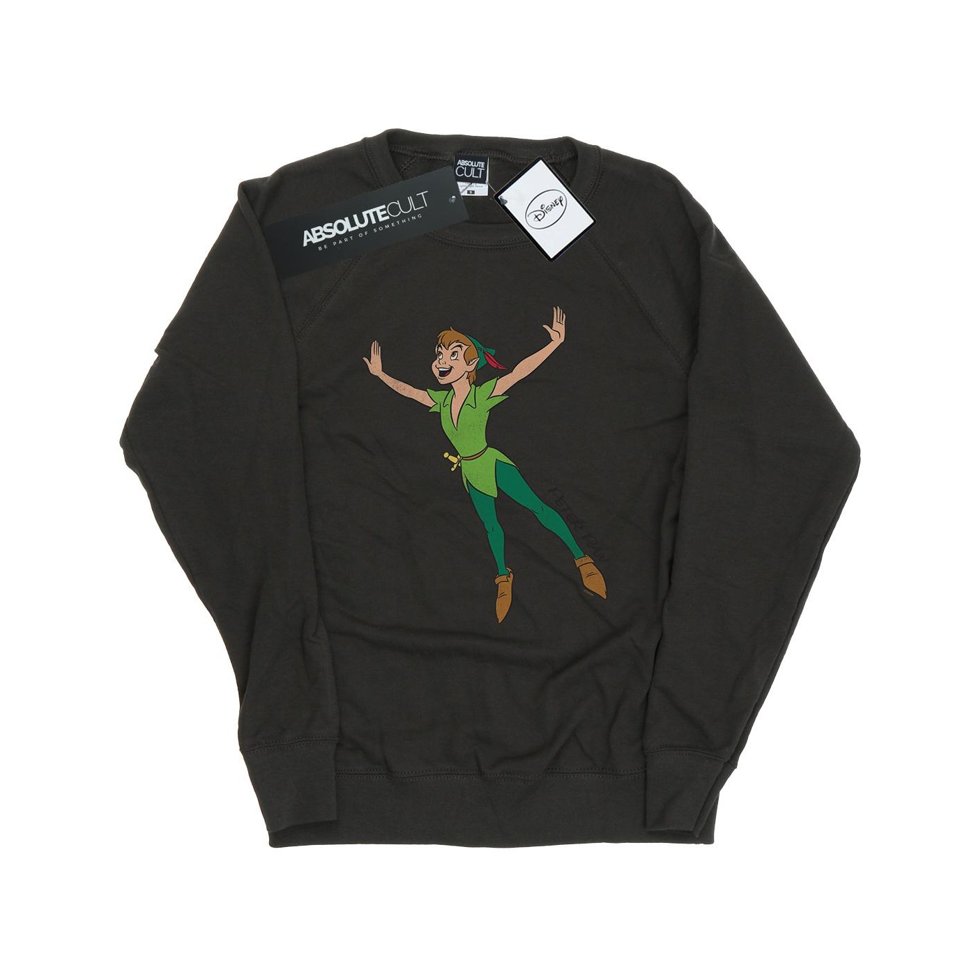 Thumbnail - Disney - "Classic Flying Peter Pan" Sweatshirt für Damen (Hellgrau)
