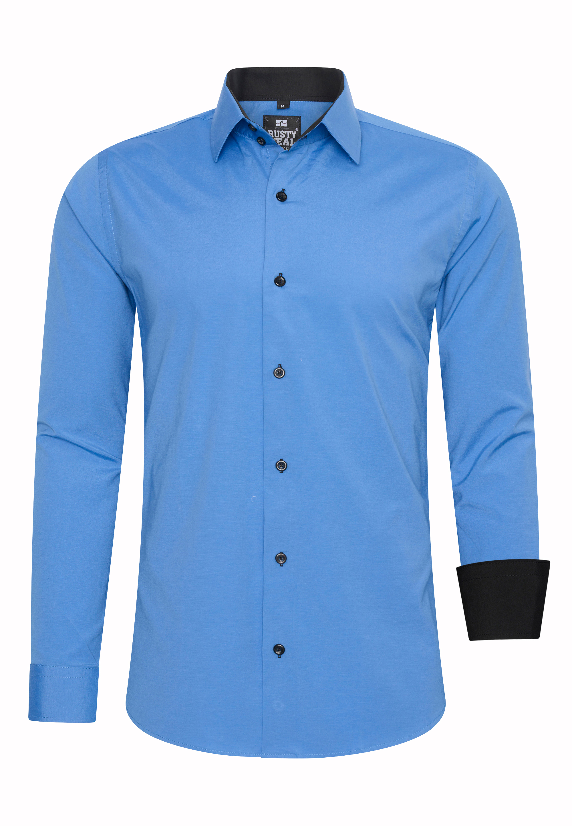 Thumbnail - Rusty Neal Overhemd Slim Fit Blau