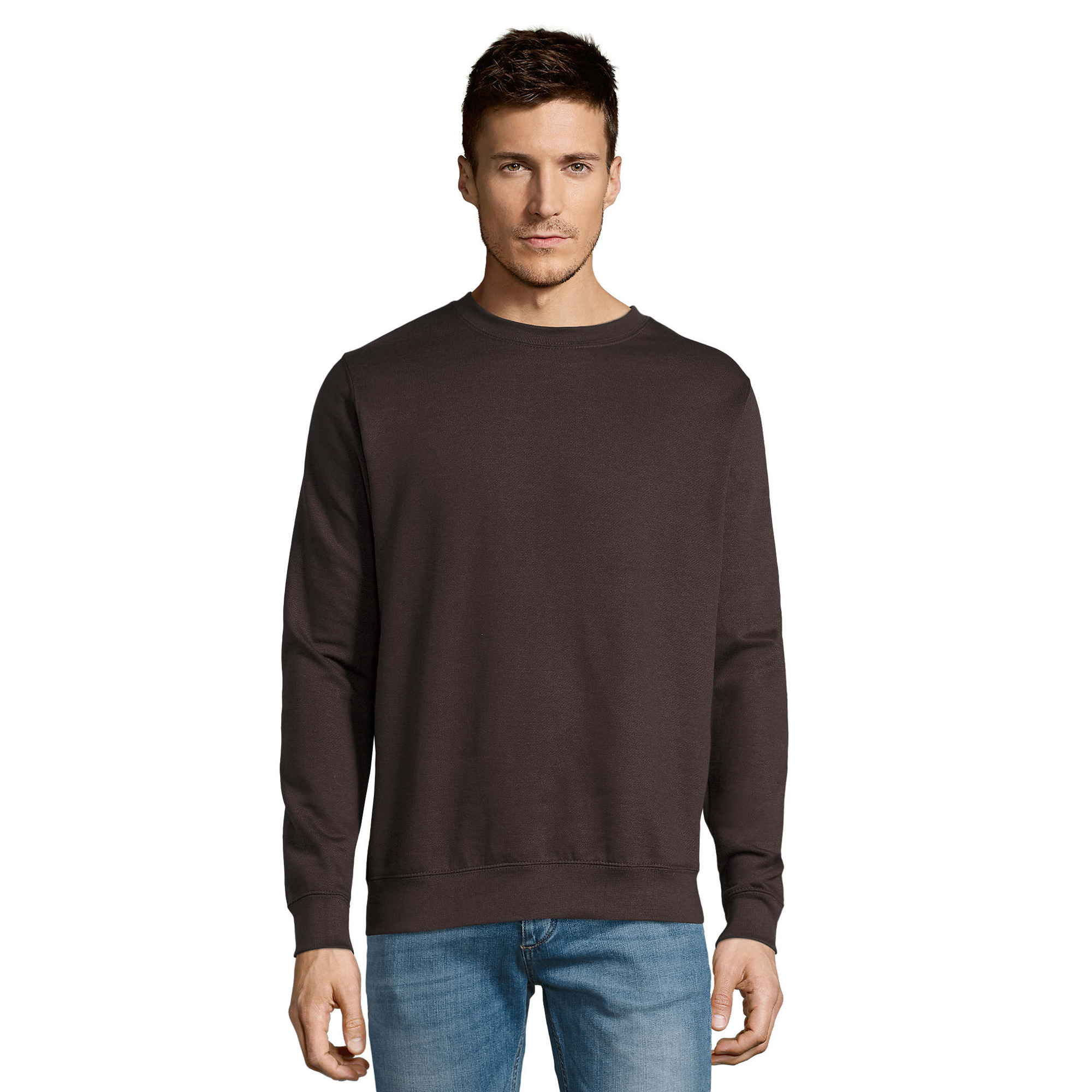 SOLS - "New Supreme" Sweatshirt für Herren/Damen Unisex (Dunkelgrau unifarben)