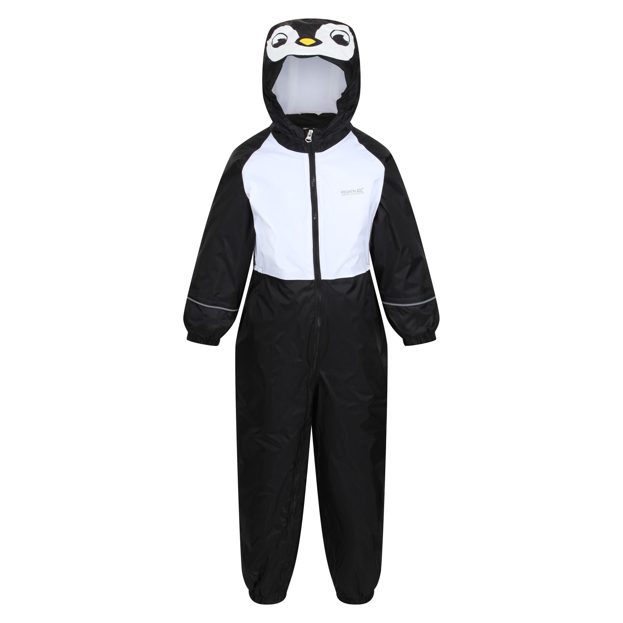 Regatta Childrens Unisex Childrens/Kids Mudplay III Penguin Waterproof Puddle Suit (Black) - Size 6-7Y