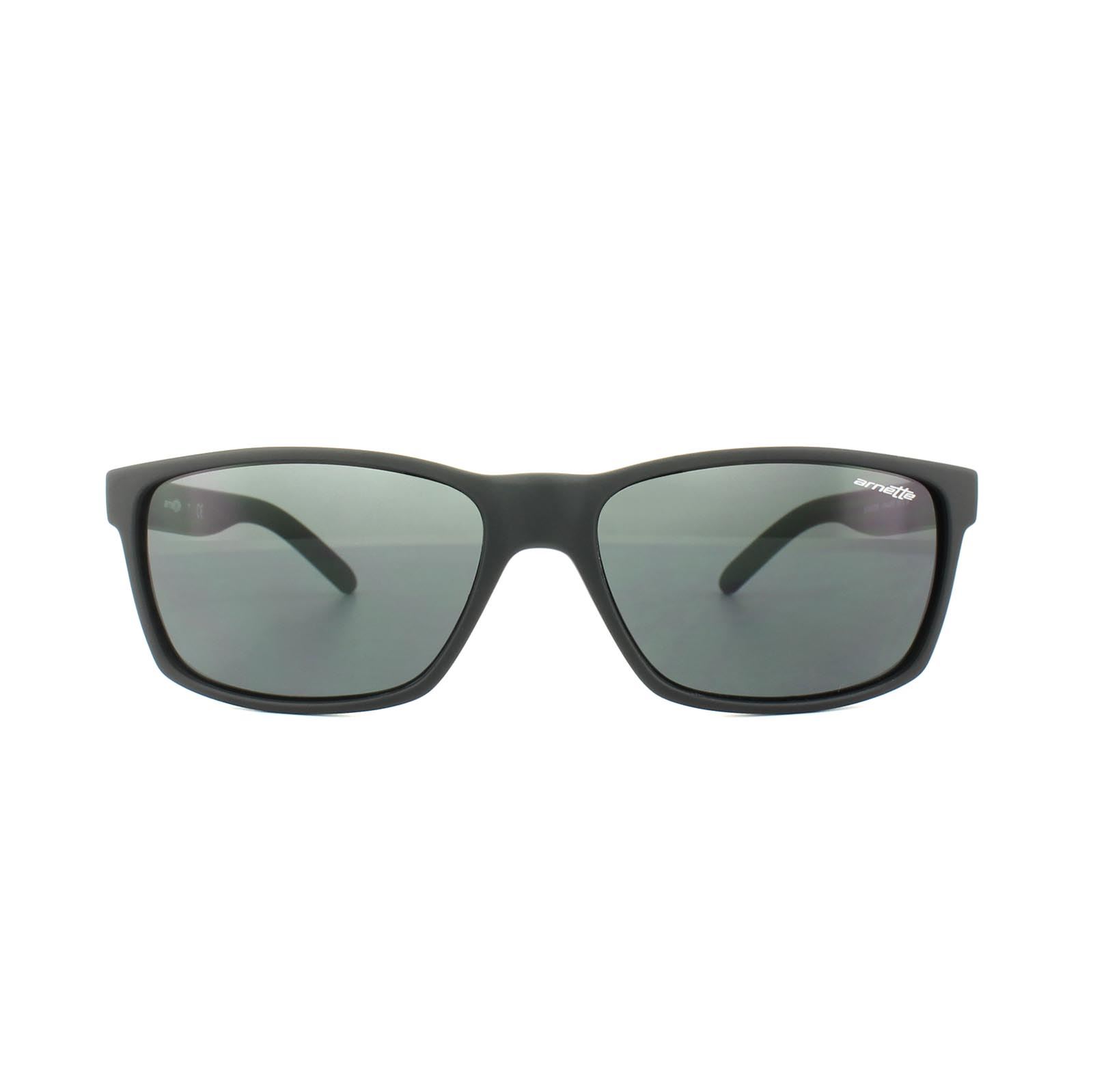 Thumbnail - Arnette Lunettes De Soleil Slickster 4185 447/87 Gris En Caoutchouc Noir