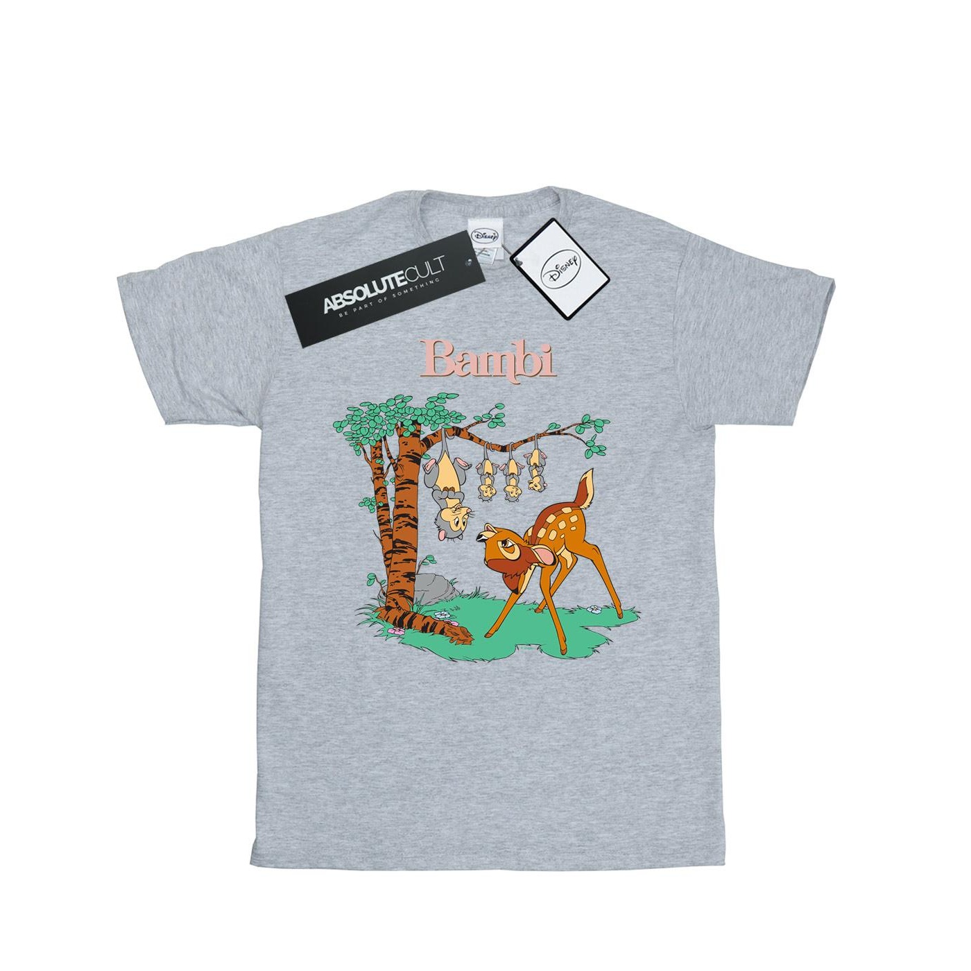 Thumbnail - Disney - "Bambi Tilted Up" T-Shirt für Damen (Grau)