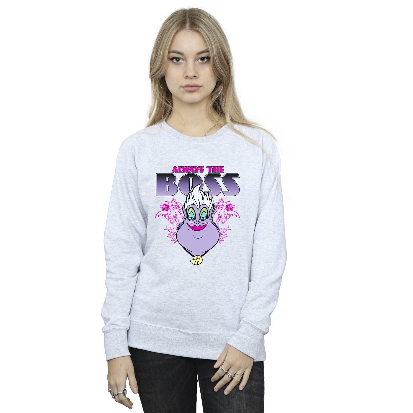 Disney Womens/Ladies The Little Mermaid Ursula Mum Is The Boss Sweatshirt (Sports Grey) dam – bild 2