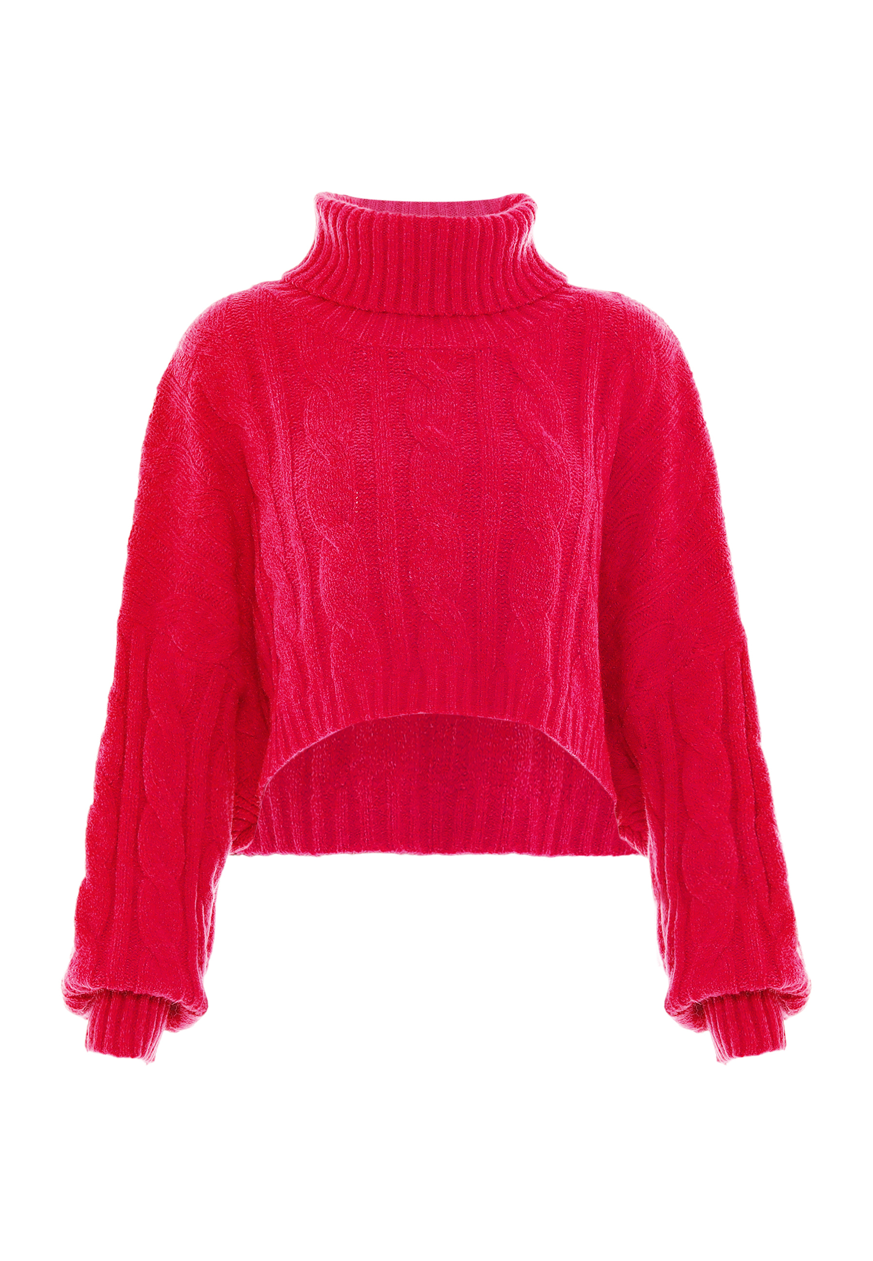 Thumbnail - Mymo Rollkragenpullover Damen Rosa
