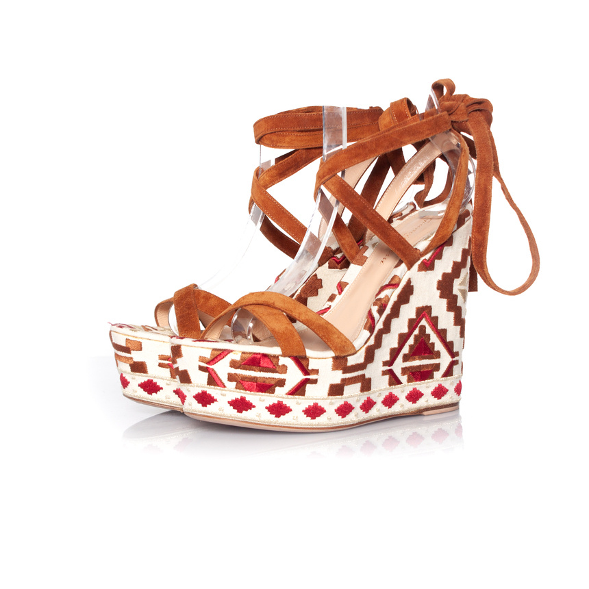 Gianvito Rossi Pre-owned Womens Cheyenne wedge – Multicolour – Size 38.5 EU/IT