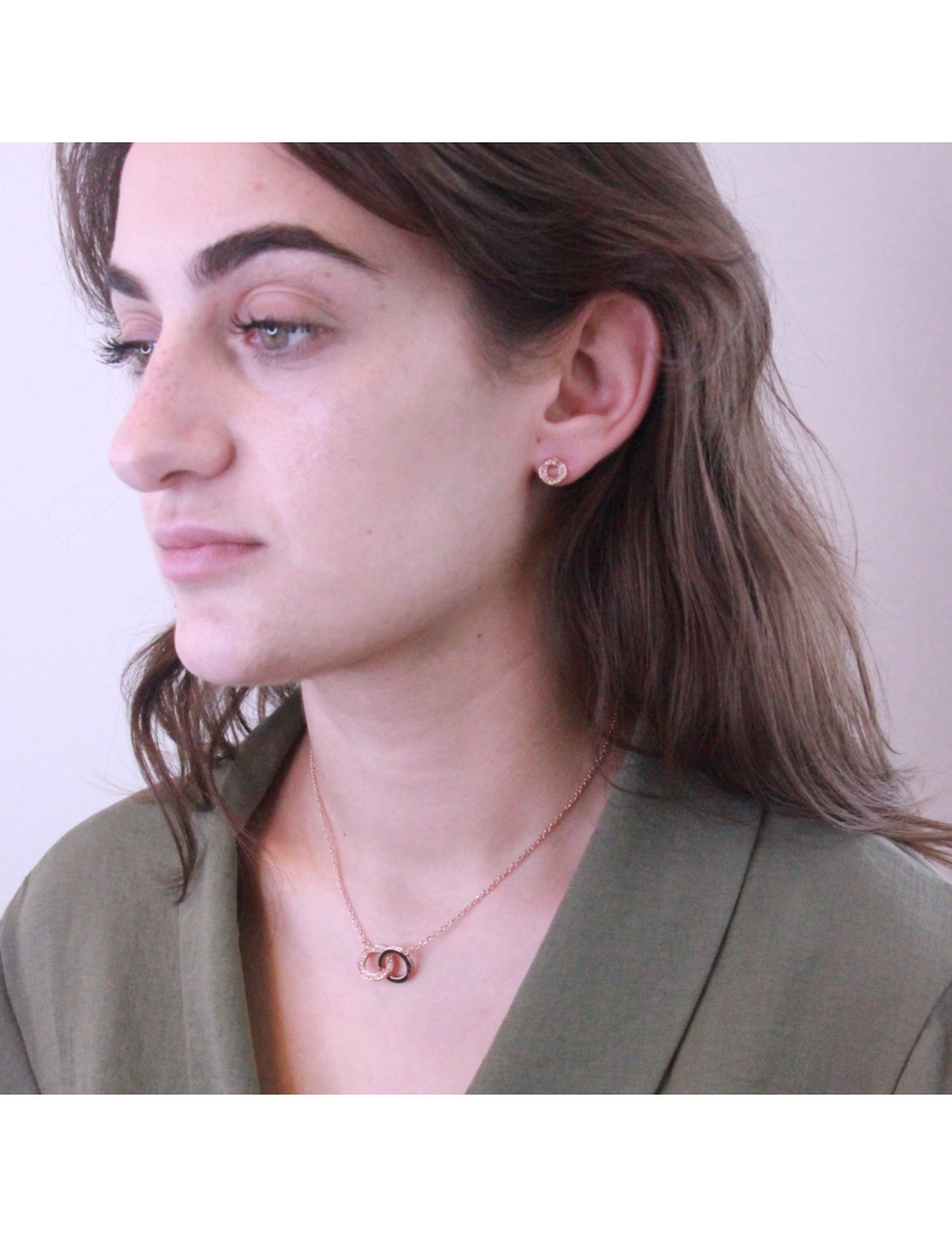 MYC Paris Boucles d'oreilles Ophir Doré et Cristal örhängen dam – bild 2