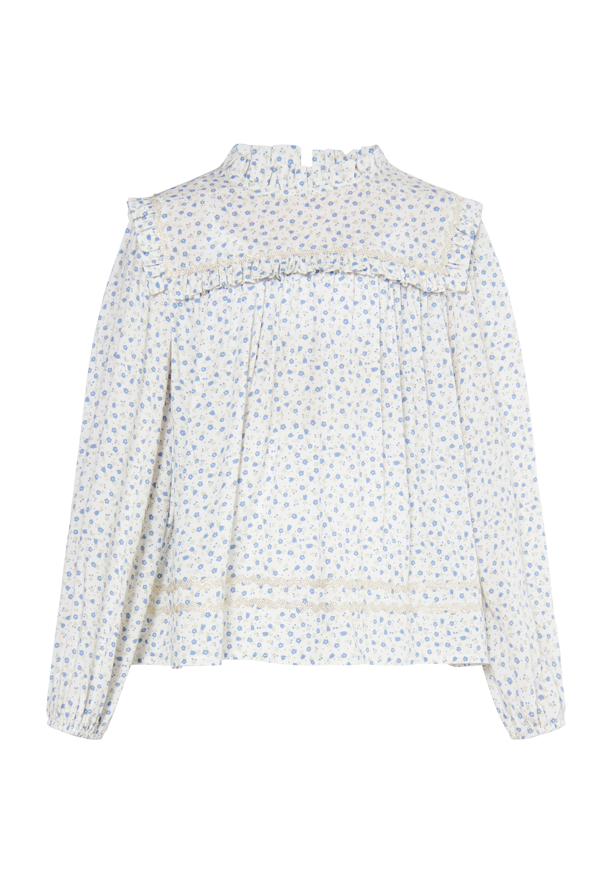 Thumbnail - Dreimaster Bluse Mädchen (Kids) blau