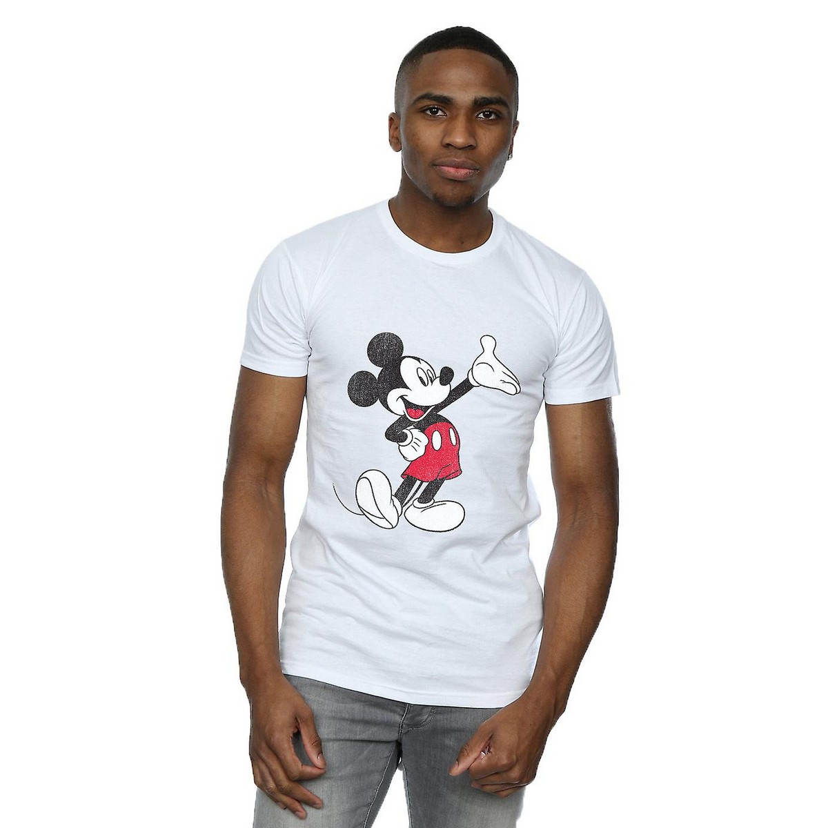 Thumbnail - Disney - "Traditional Wave" T-Shirt für Herren (Weiß)