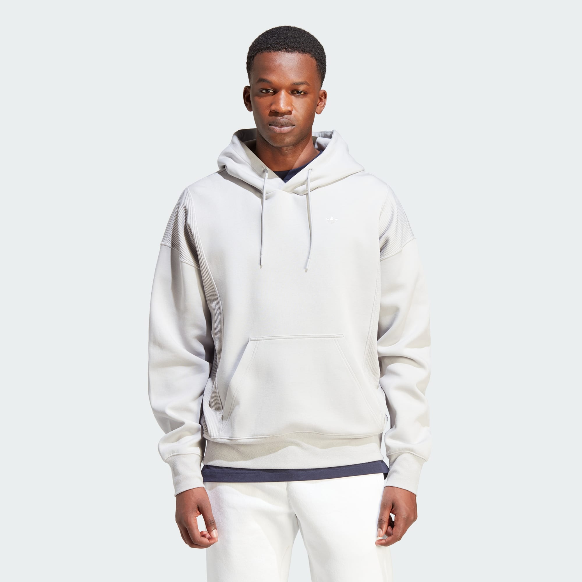 ADIDAS Originals Mens Adventure Hoodie (Gender Neutral) - Grey Cotton - Size Medium