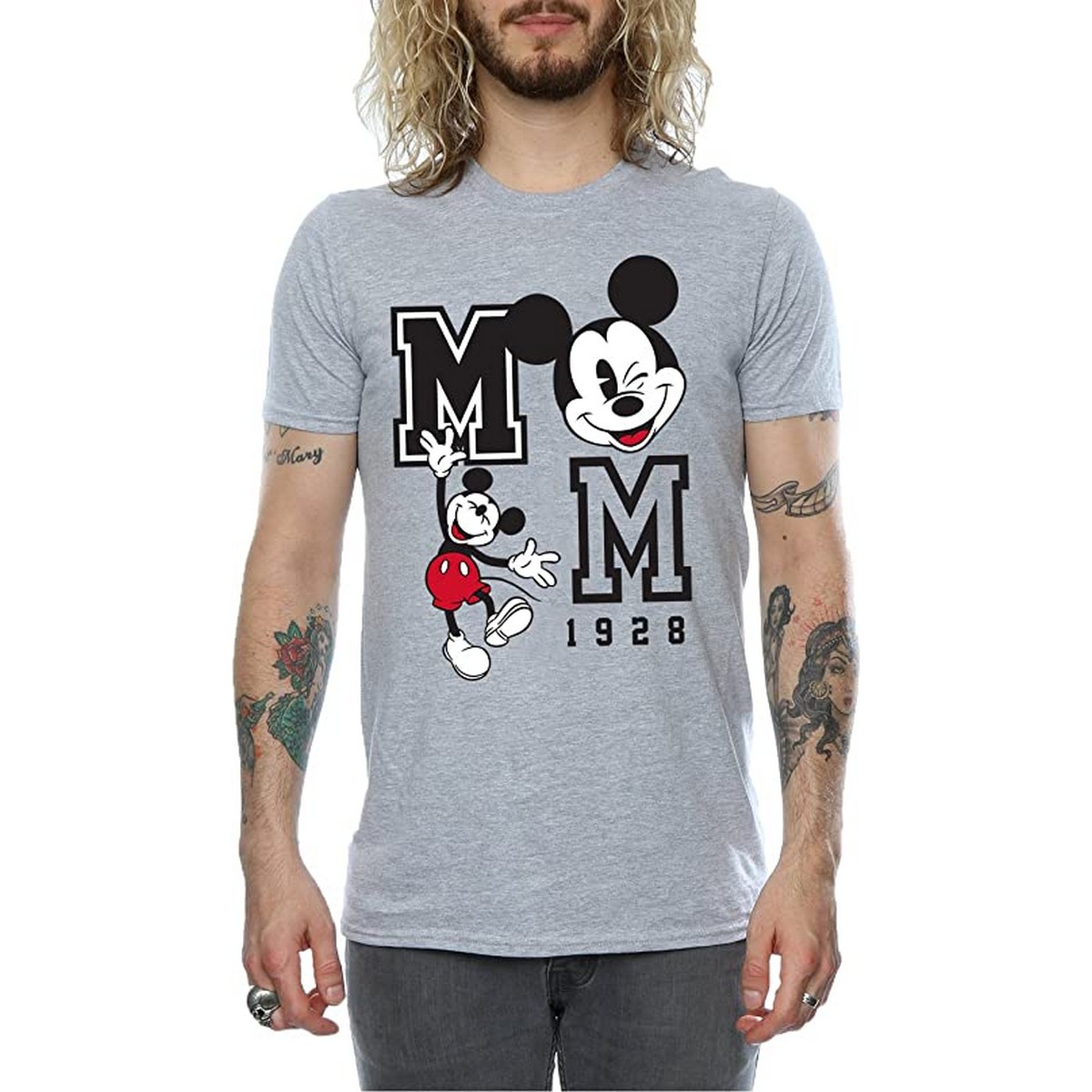 Disney - T-shirt JUMP AND WINK - Homme (Gris chiné)