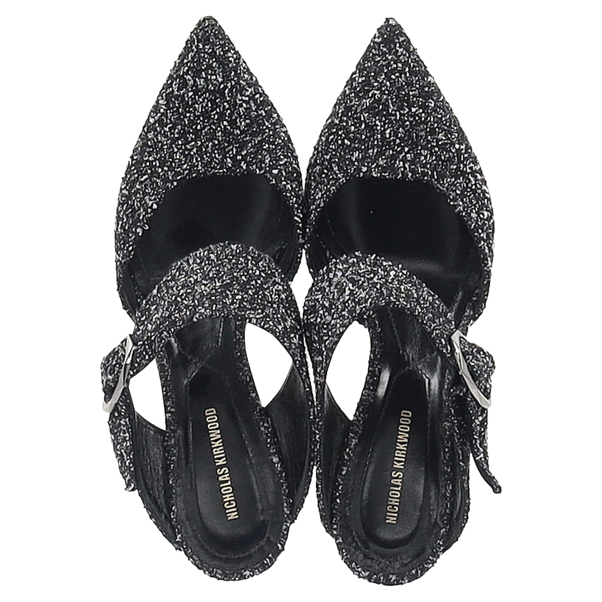 Nicholas Kirkwood Bouclé Mockasiner i Svart Tweed 2