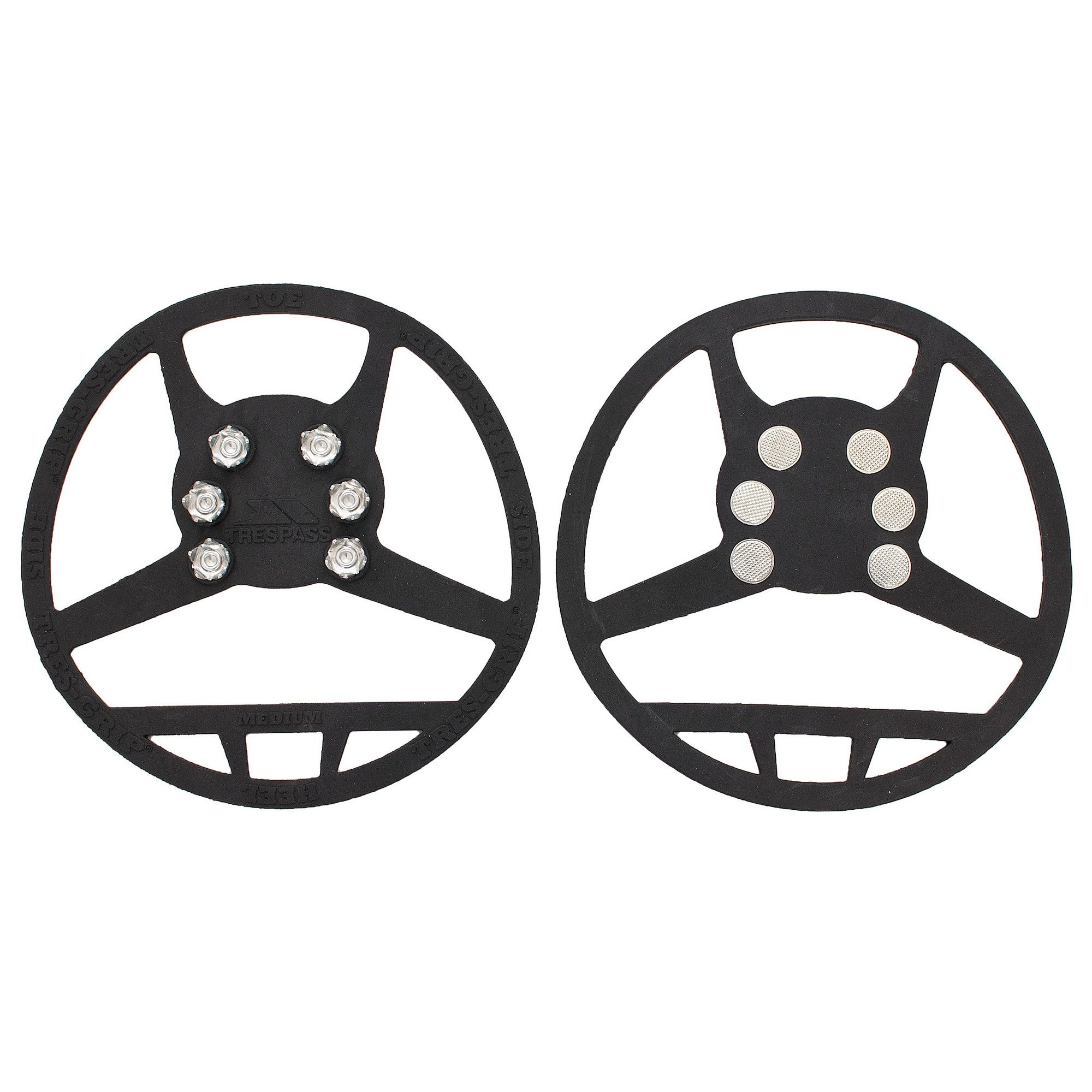 Trespass Gripz Non Slip Traction Aid Ice Grippers (Zwart)