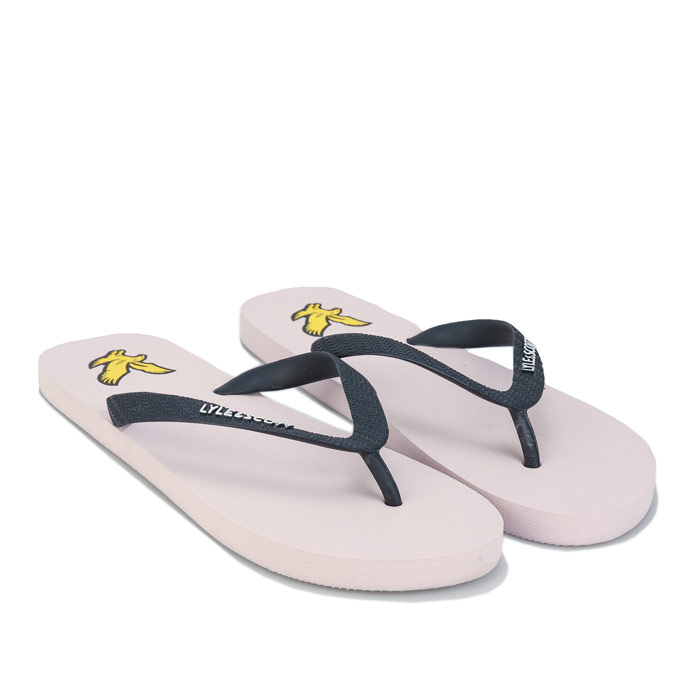 Lyle and Scott teenslippers voor heren in roze-blauw