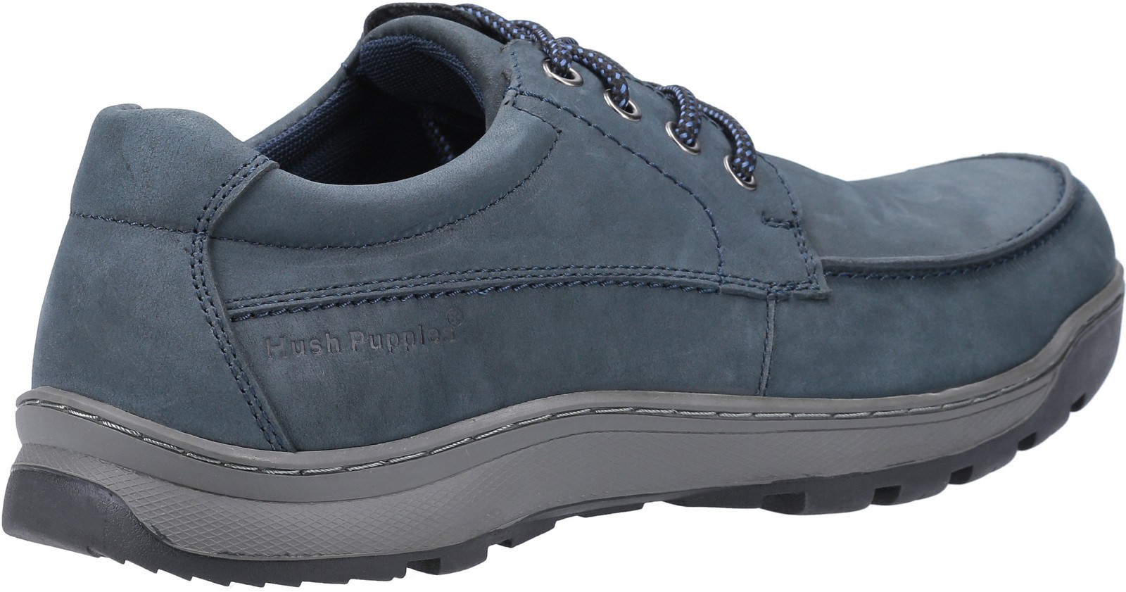 Tucker Läderskor I Marinblått Nubuck För Herr Med Snörning 2