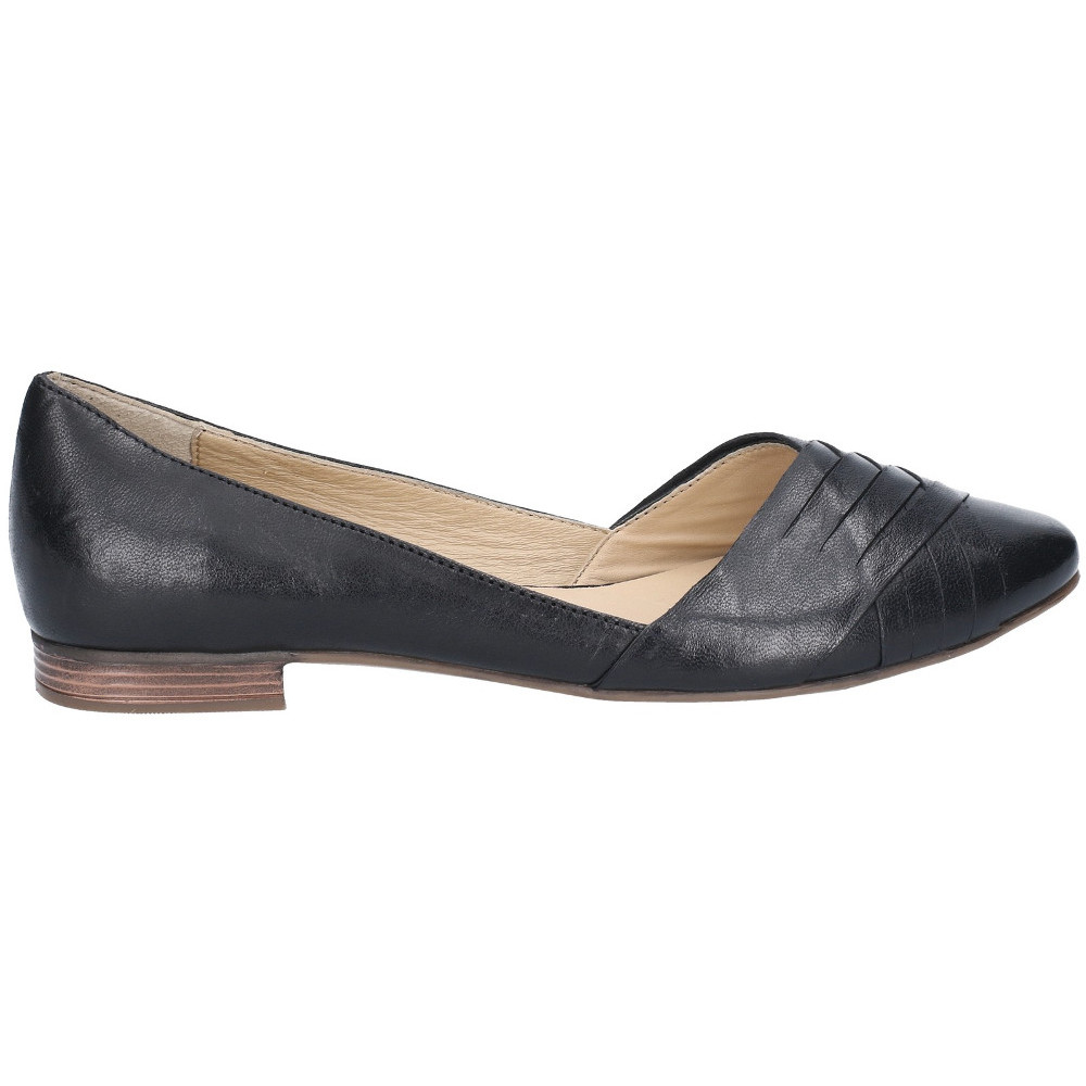 Hush Puppies Marley Ballerina Läderskor För Kvinnor, Svarta Platta Skor dam – bild 2