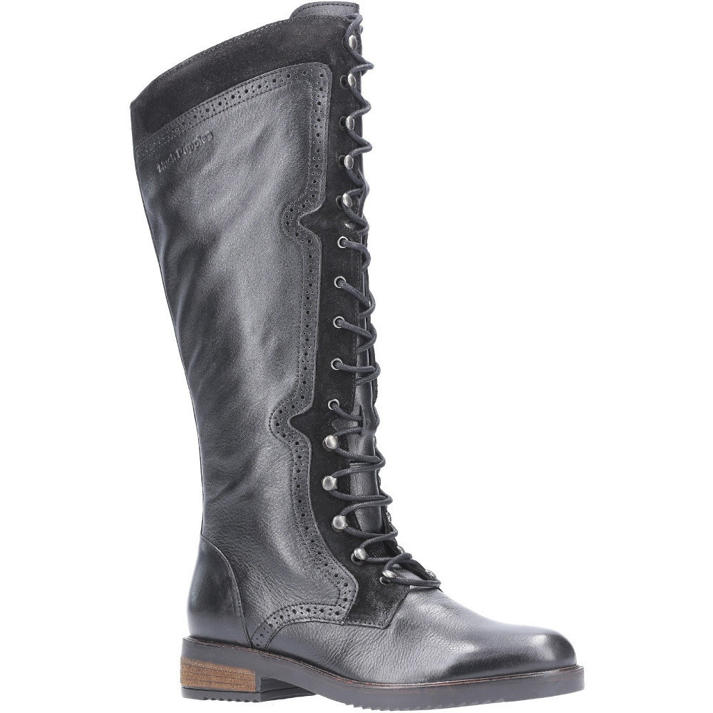 Thumbnail - Hush Puppies Womens Rudy Zip Up Leder Schnürstiefel lang