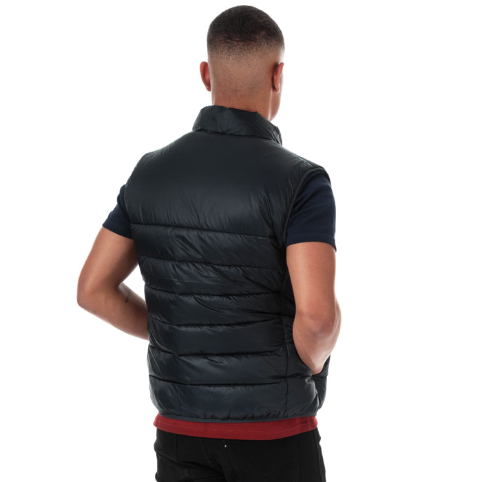 Lyle & Scott Lyle And Scott Vadderad Gilet i Marinblå för herr västar – bild 2