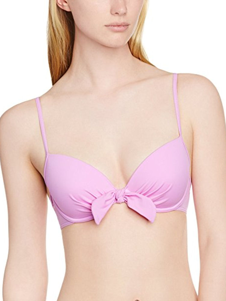 Lepel Womens 1356600 Bow Push-up Bikini Top - Purple Elastane - Size 36A