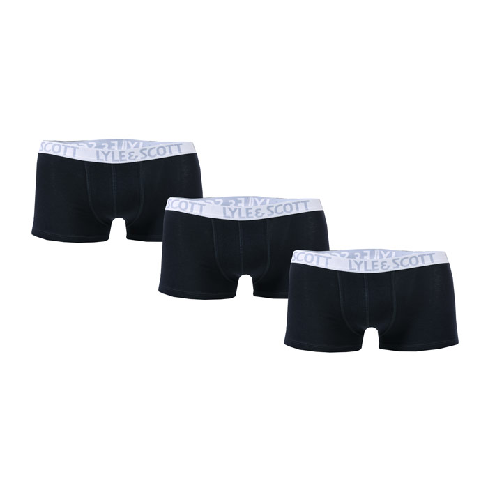 Boy's Lyle And Scott Junior 3 Pack Solid Boxers in Navy