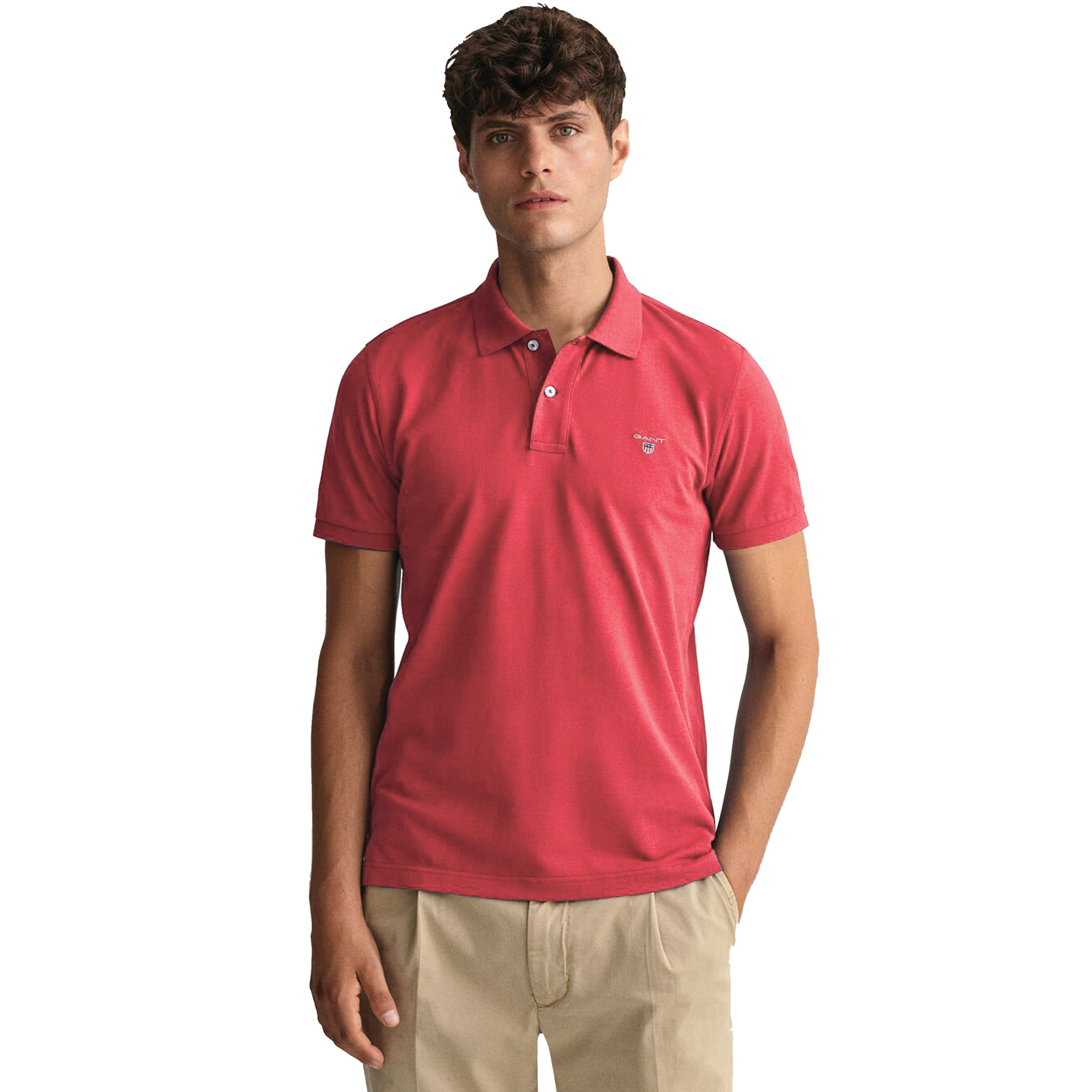 Thumbnail - Gant | Herren Kurzarm-Poloshirts - Rot