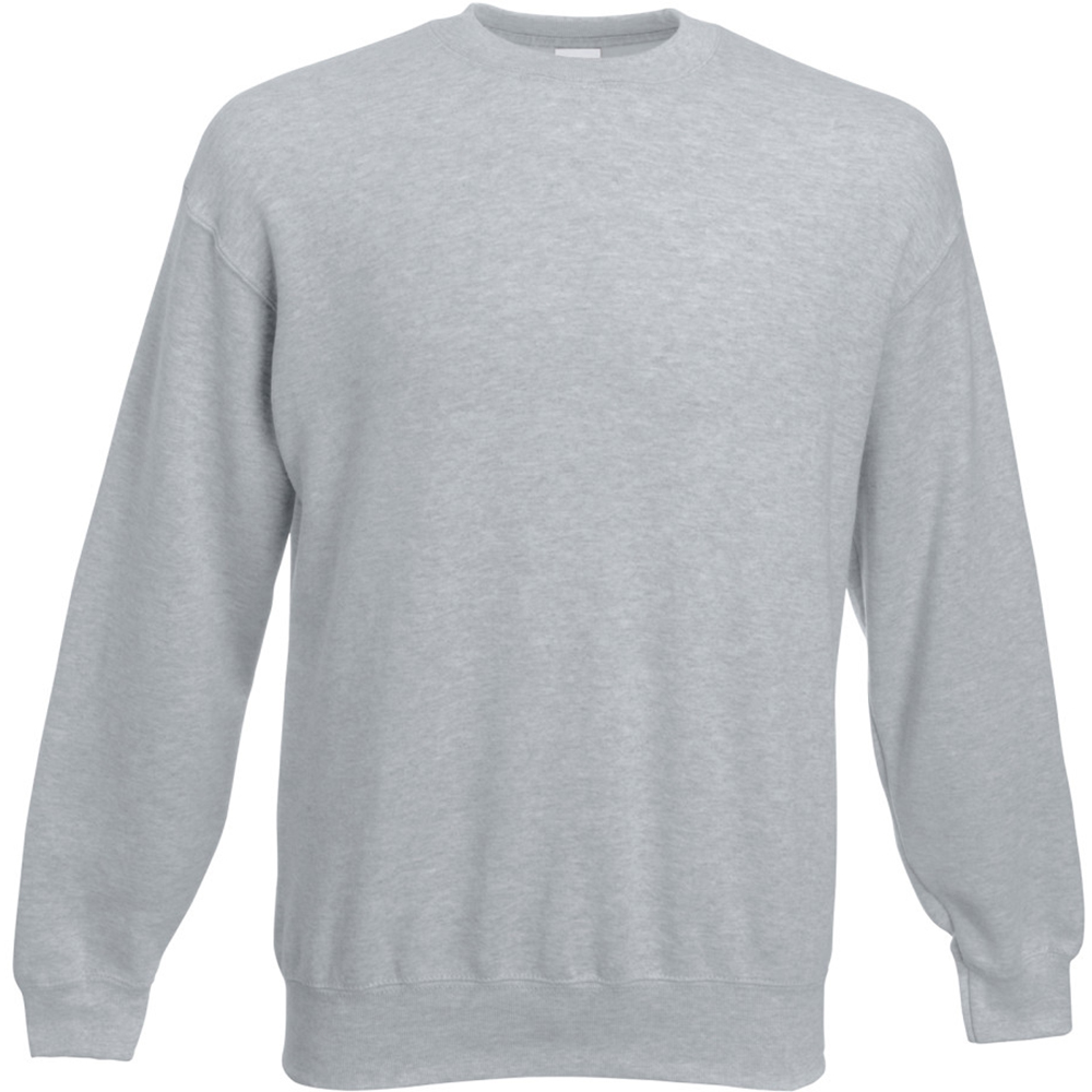 Thumbnail - Fruit Of The Loom Herren Set-In Belcoro® Yarn Sweatshirt (Heather Grey)