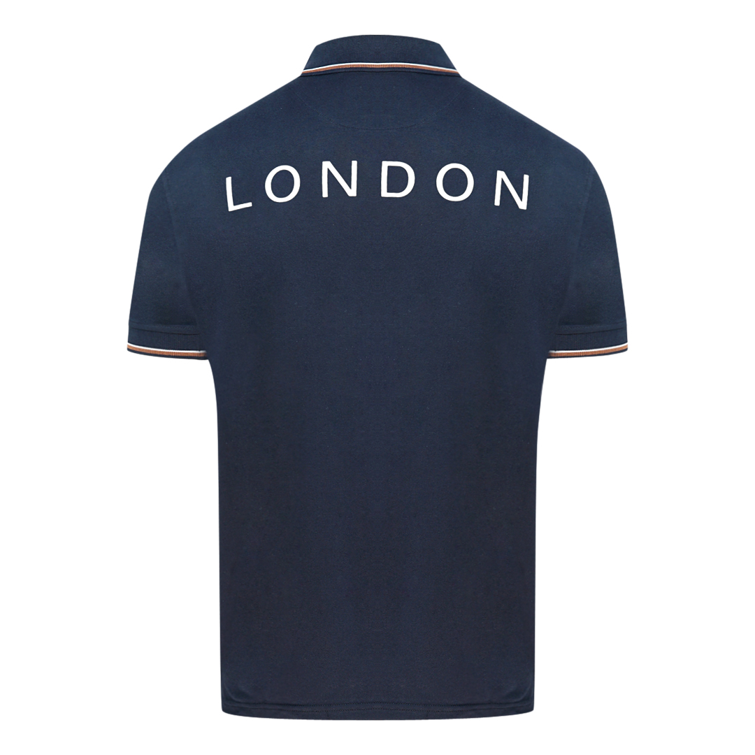 Aquascutum Aldis Crest Blå Pikétröja herr – bild 2