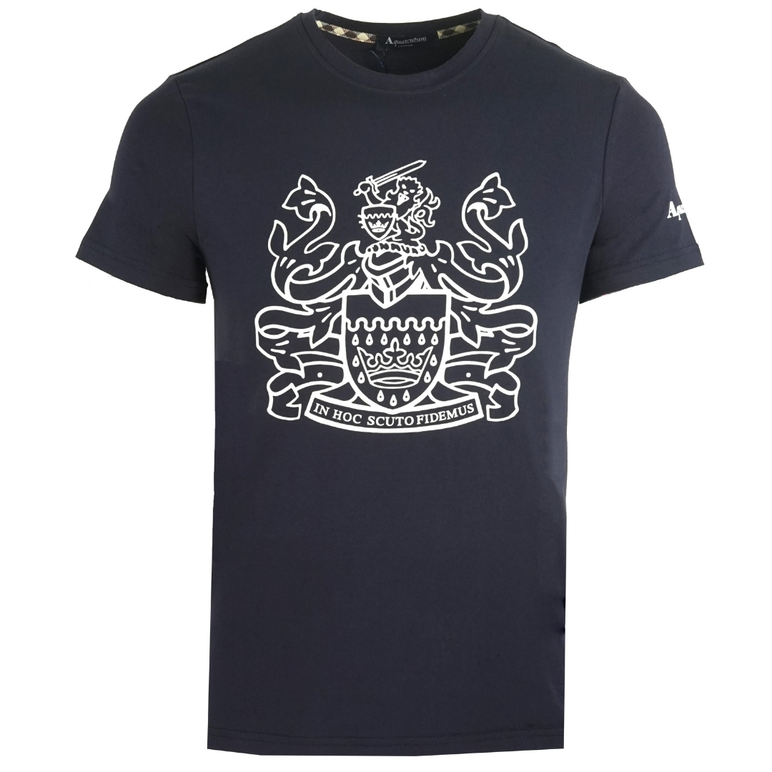 Thumbnail - Aquascutum Aldis Logo marineblaues T-Shirt