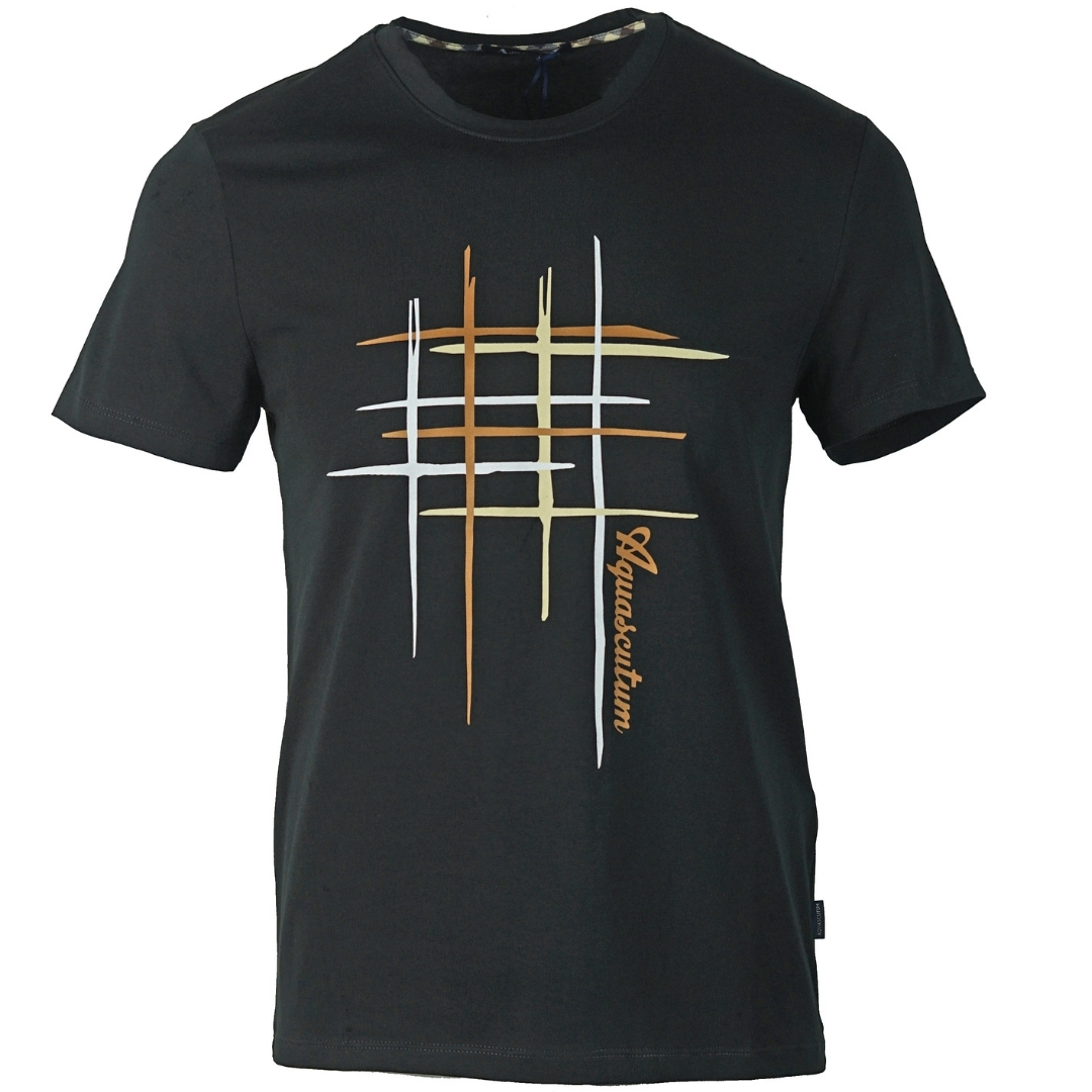 Thumbnail - Aquascutum Crew Neck Black T-Shirt