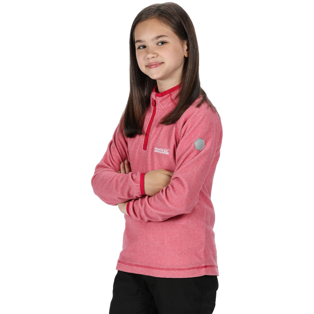 Girl's Regatta Junior Loco Half Zip Fleece in Pink