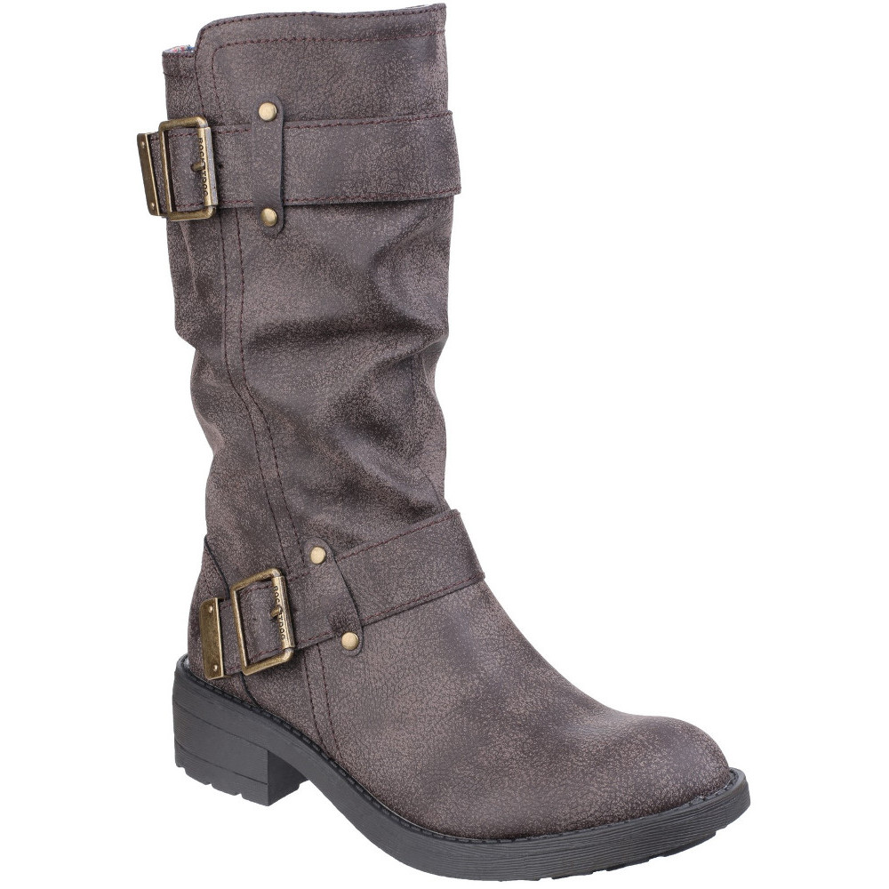 Rocket Dog Womens/Ladies Trumble Zip up Faux Leather Mid Calf Boots kängor dam – bild 2