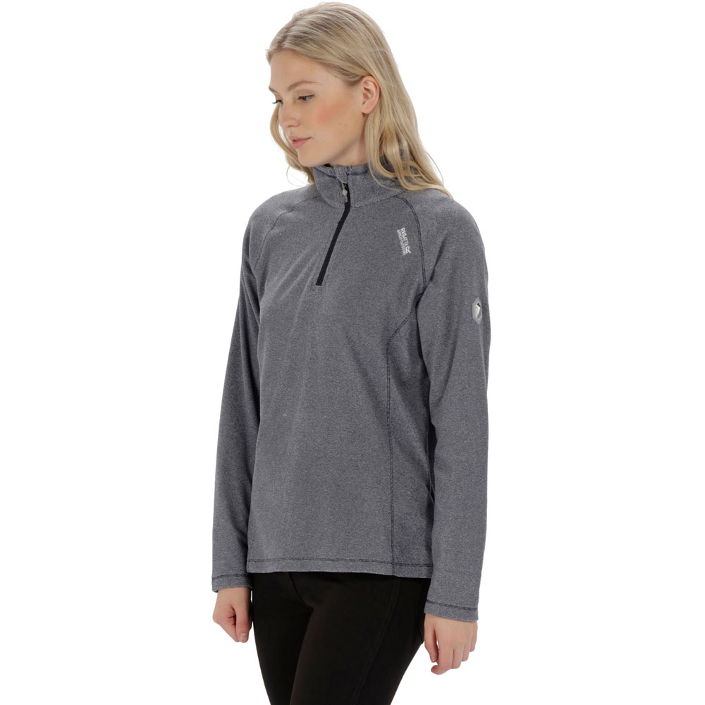 Regatta Womens/Ladies Montes Half Zip Lightweight Microfleece Top - Grey - Size 20