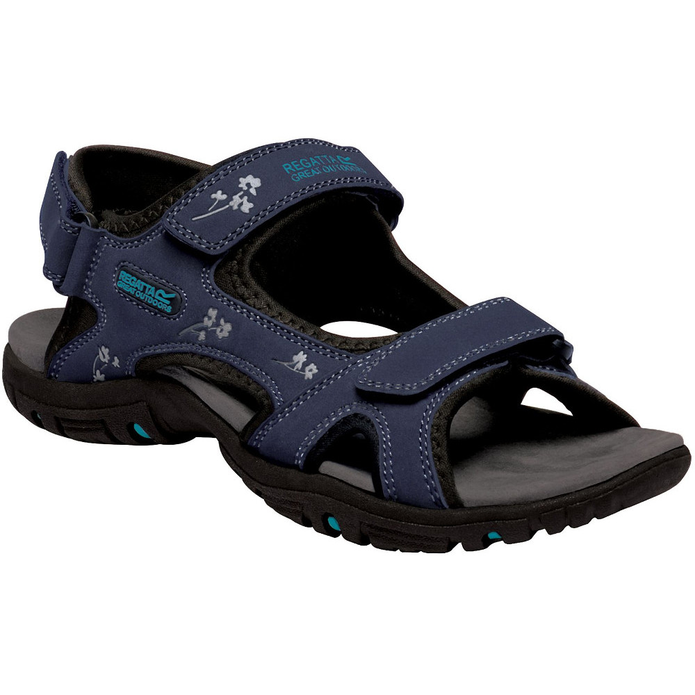 Regatta Women's Haris Lightweight Walking Sandals in Mid Navy | Size: 4 - Image 2