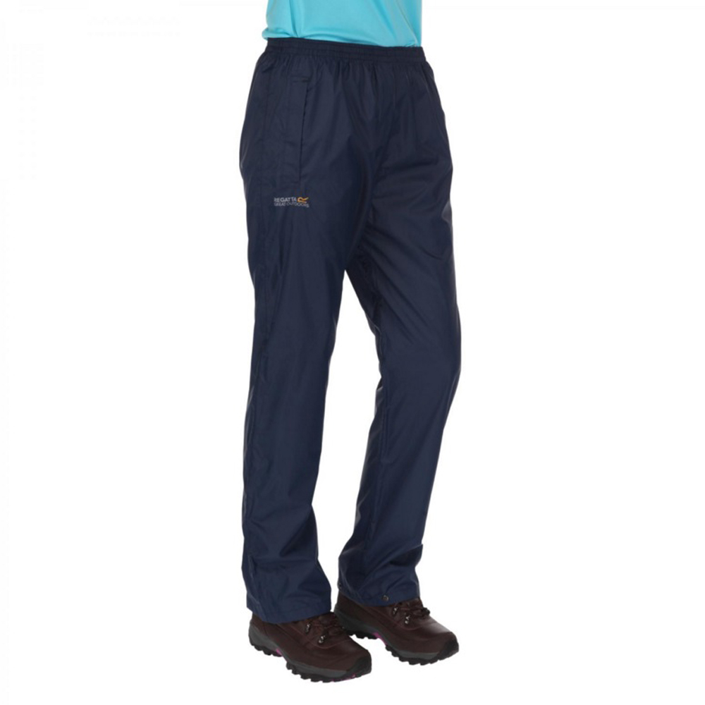 Regatta Women's Blue Waterproof Trousers Pack It - Image 7