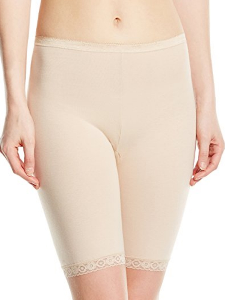 Sloggi Womens Basic+ Long Briefs - Beige Cotton - Size Medium