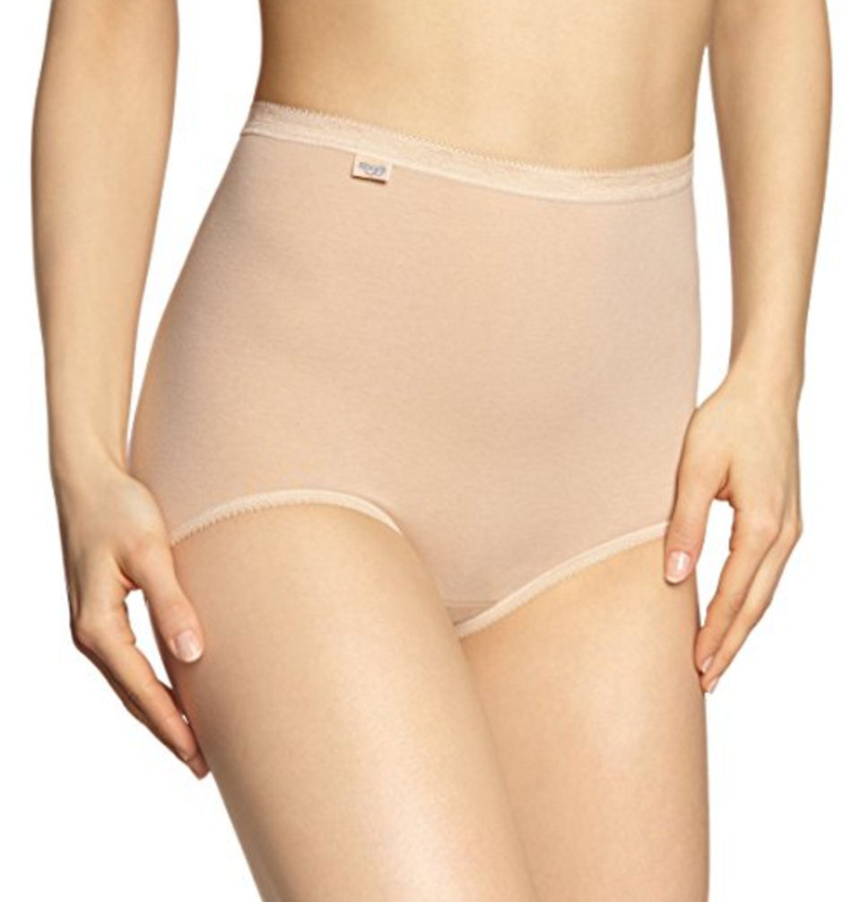 Sloggi Womens Basic+ Maxi 2P 2 Pack - Beige Cotton - Size Large